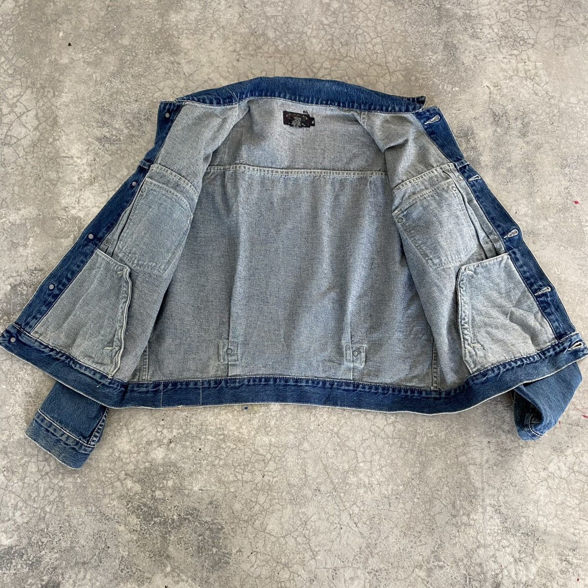 RRL Ralph Lauren VTG 90’s RRL Ralph Lauren Buckle Back Pleated Denim Jacket Size US XL / EU 56 / 4 - 18 Thumbnail