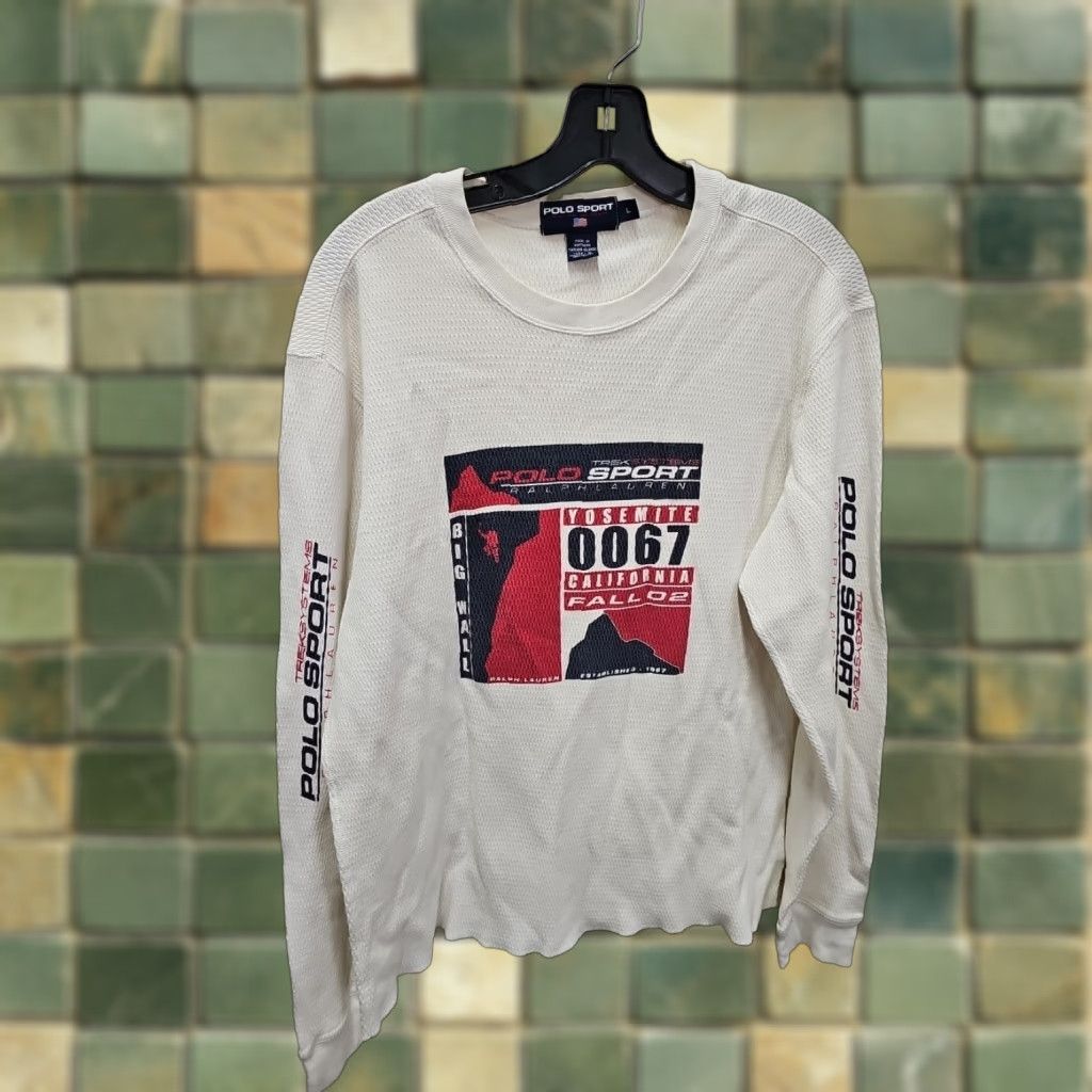 Vintage Polo Sport Ralph Lauren Trek Systems Rock Climbing Grappling Thermal Shirt Large Size US L / EU 52-54 / 3 - 1 Thumbnail