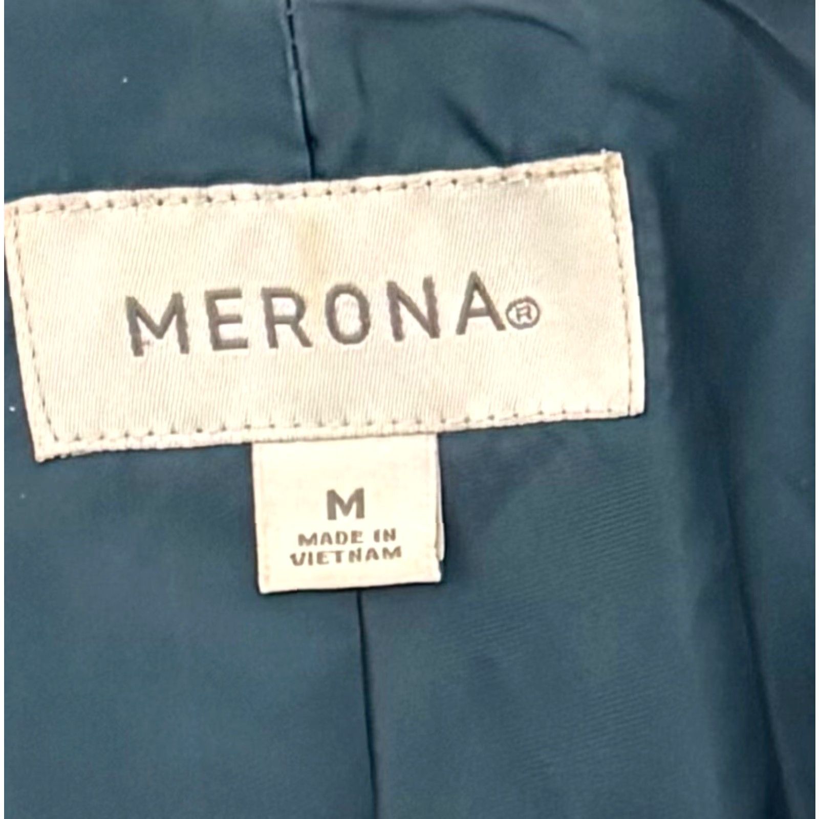 Merona Merona Jacket Womens M Double Breasted Office Preppy Minimalist Chic Teal Blue Pattern Solid Casual Workwear Pea Coat Size M / US 6-8 / IT 42-44 - 4 Thumbnail
