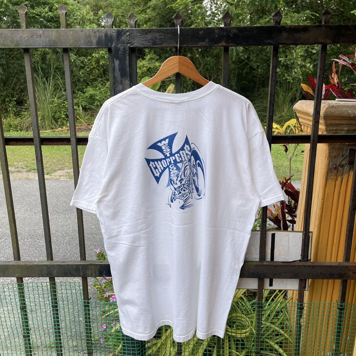 Anvil 🔥Vintage 00s Jesse James West Coast Chopper Big Cross Tee Size US XXL / EU 58 / 5 - 1 Thumbnail