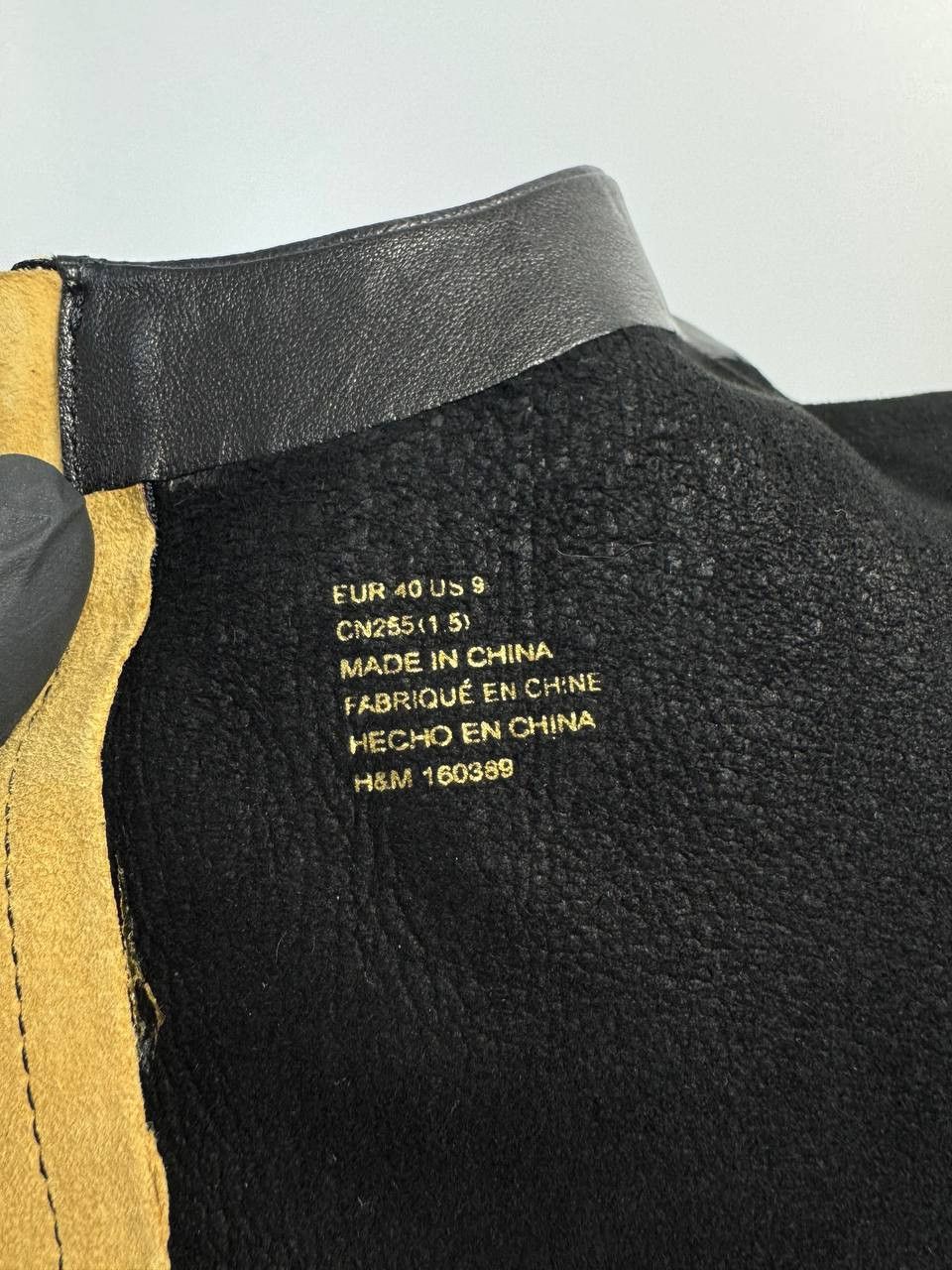 H&M A.R. H&M Black Leather Over Knee Thigh High Boots Gold EU40 Size US 9 / IT 39 - 9 Thumbnail