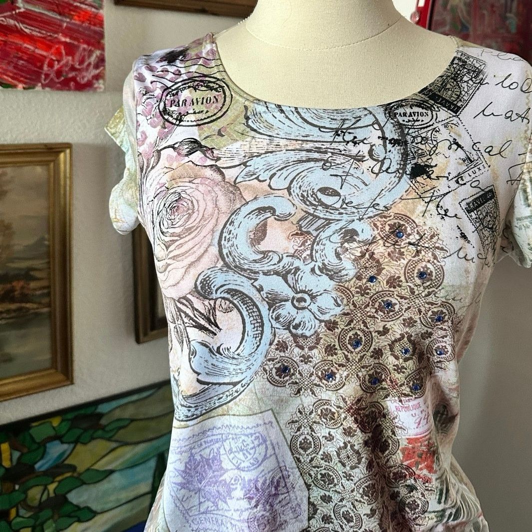 Other notations floral multicolored graphic shirt Size M / US 6-8 / IT 42-44 - 2 Thumbnail