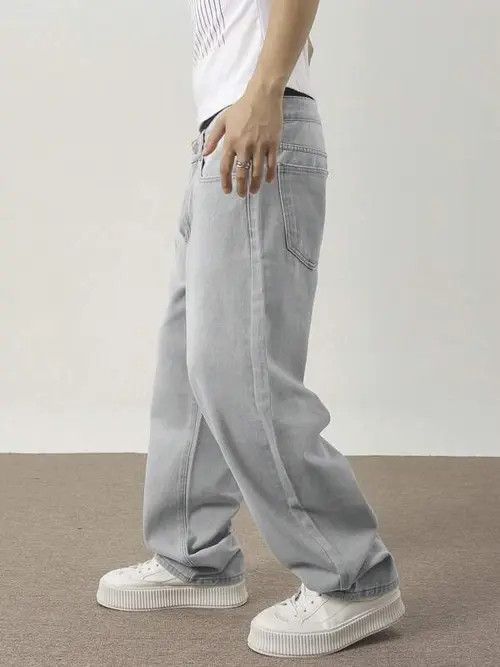 Jean Washed Baggy Denim Jeans Stacked Skate Size US 32 / EU 48 - 2 Thumbnail