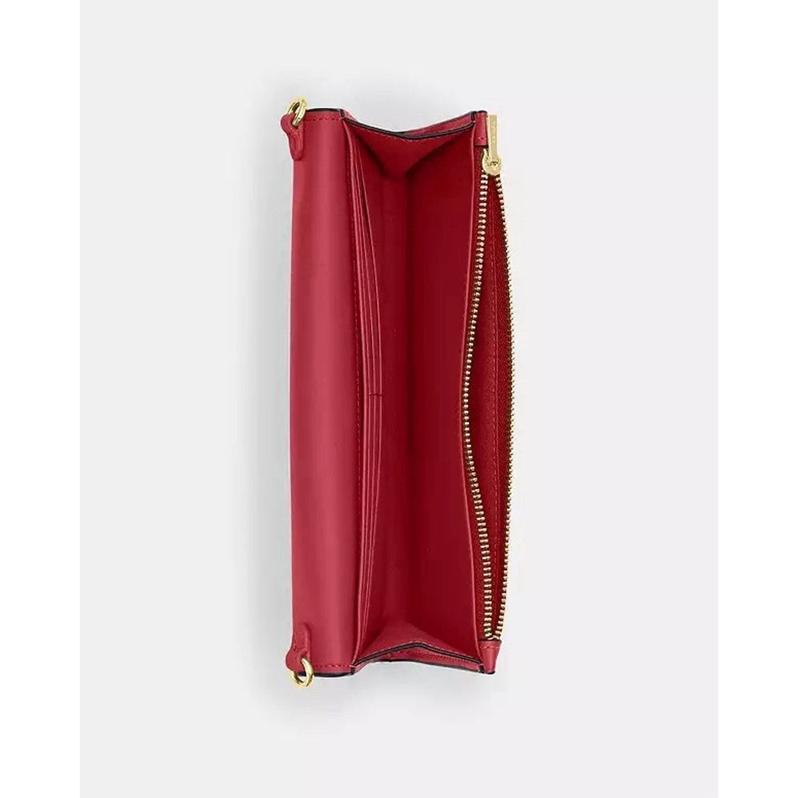 Coach NWT Coach Klare Wallet Chain CBI22 leather Gold/True Red Size ONE SIZE - 10 Thumbnail