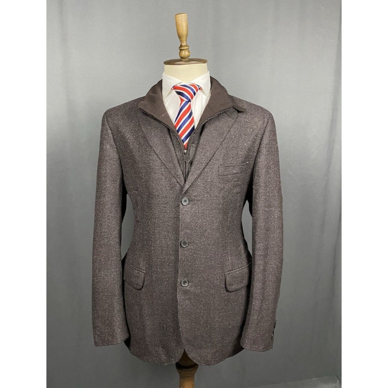 Balmain Balmain Men's Brown Lined Sportccoat Blazer Jacket Size 54 Size 54R - 1 Thumbnail