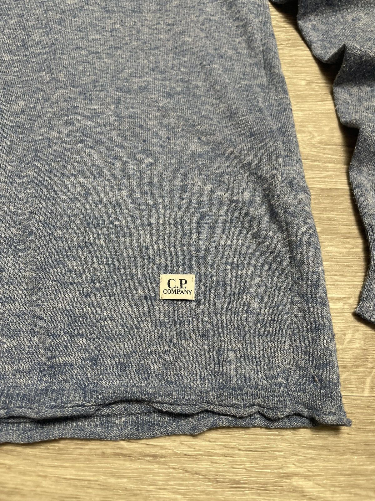 C.P. Company C.P. Company Linen Blend Long Sleeve Sweater Blue Size US L / EU 52-54 / 3 - 6 Thumbnail