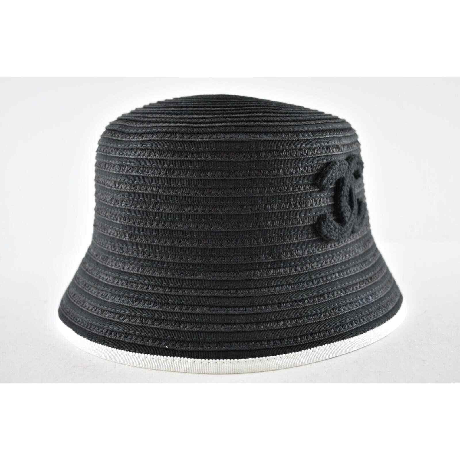 Chanel Chanel Raffia CC Crochet Logo Sun Cloche Bucket Hat Small S Size ONE SIZE - 4 Thumbnail
