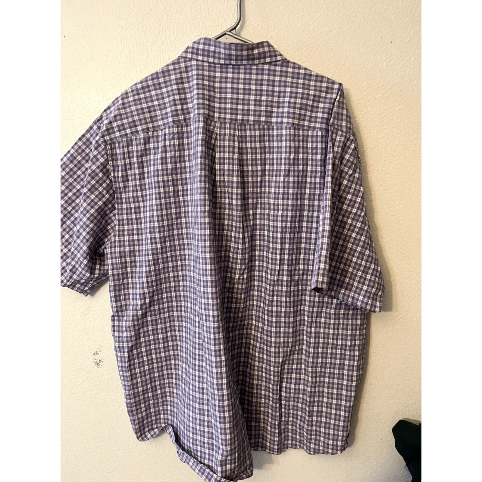 Eddie Bauer Eddie Bauer Button-Up Shirt Men XL Purple Plaid Short Sleeve Gingham Nylon Travex Casual, Outdoor, Travel Size US XL / EU 56 / 4 - 2 Thumbnail