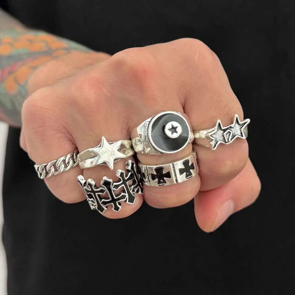 Vintage 6-Piece Set Ring Size ONE SIZE - 1 Thumbnail