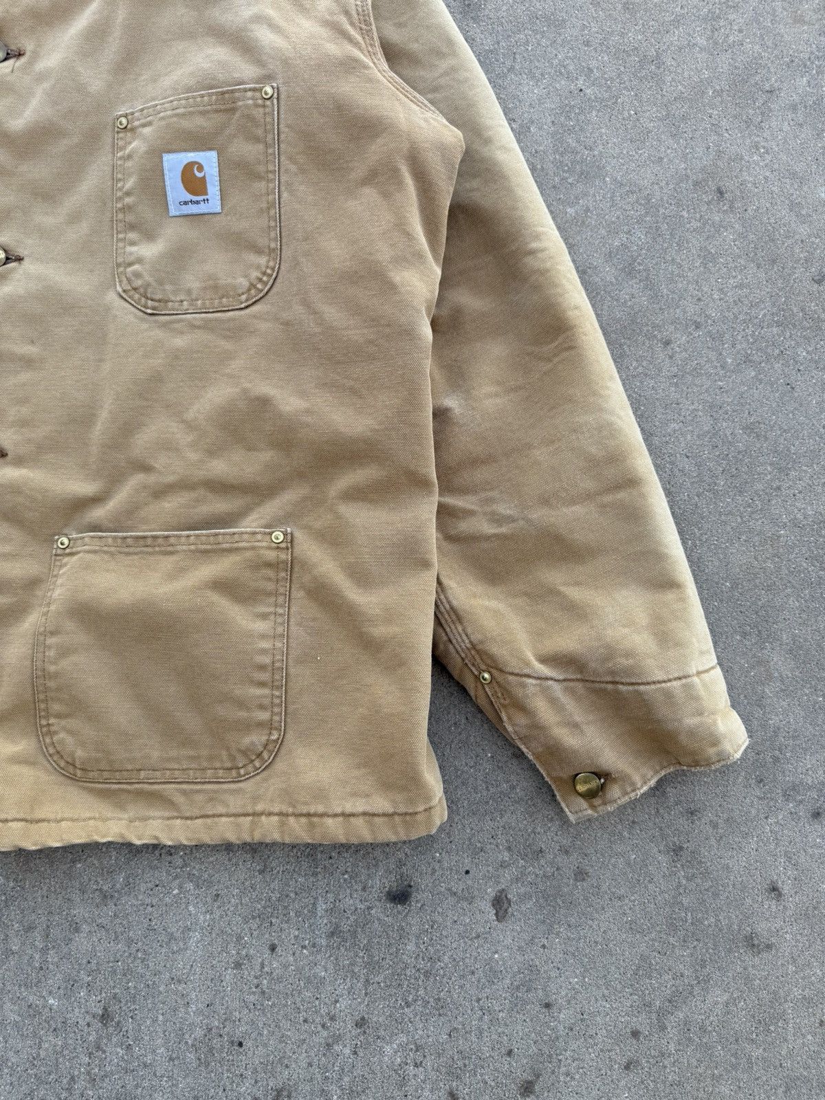 Carhartt × Vintage 1990s Carhartt Blanket Lined Chore Coat Size US XL / EU 56 / 4 - 5 Thumbnail