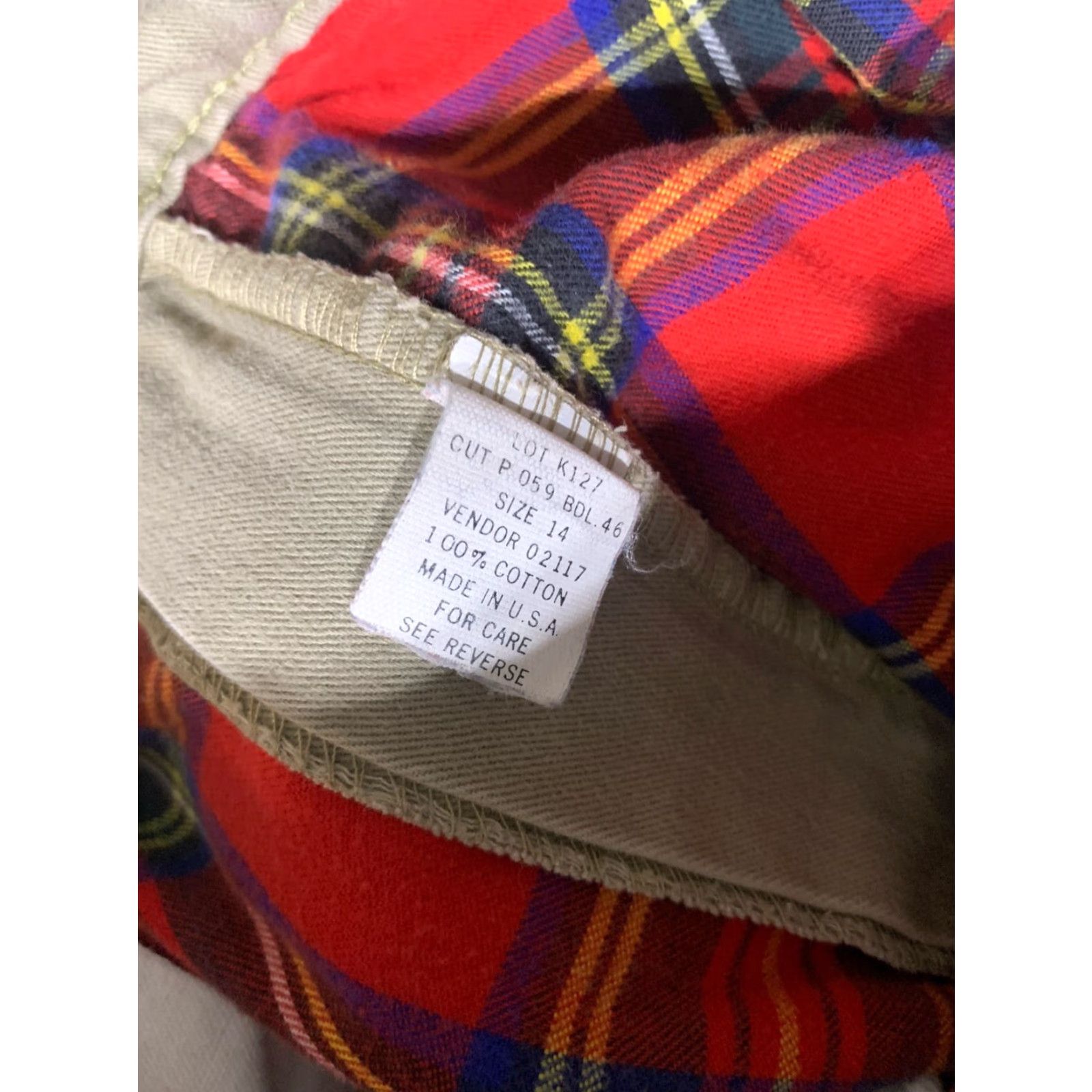 Vintage LL Bean Women's Beige Chino Pants Size 14 Flannel Lined Warm Size 36" / US 14 / IT 50 - 7 Thumbnail