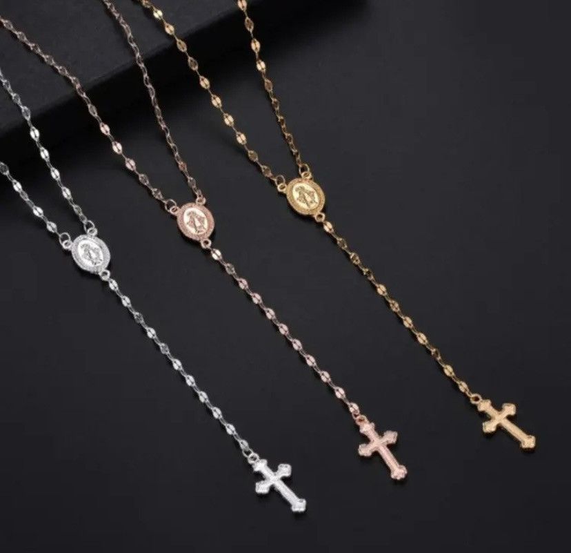 Vintage Chrome hearts inspired cross rosary Size ONE SIZE - 3 Thumbnail