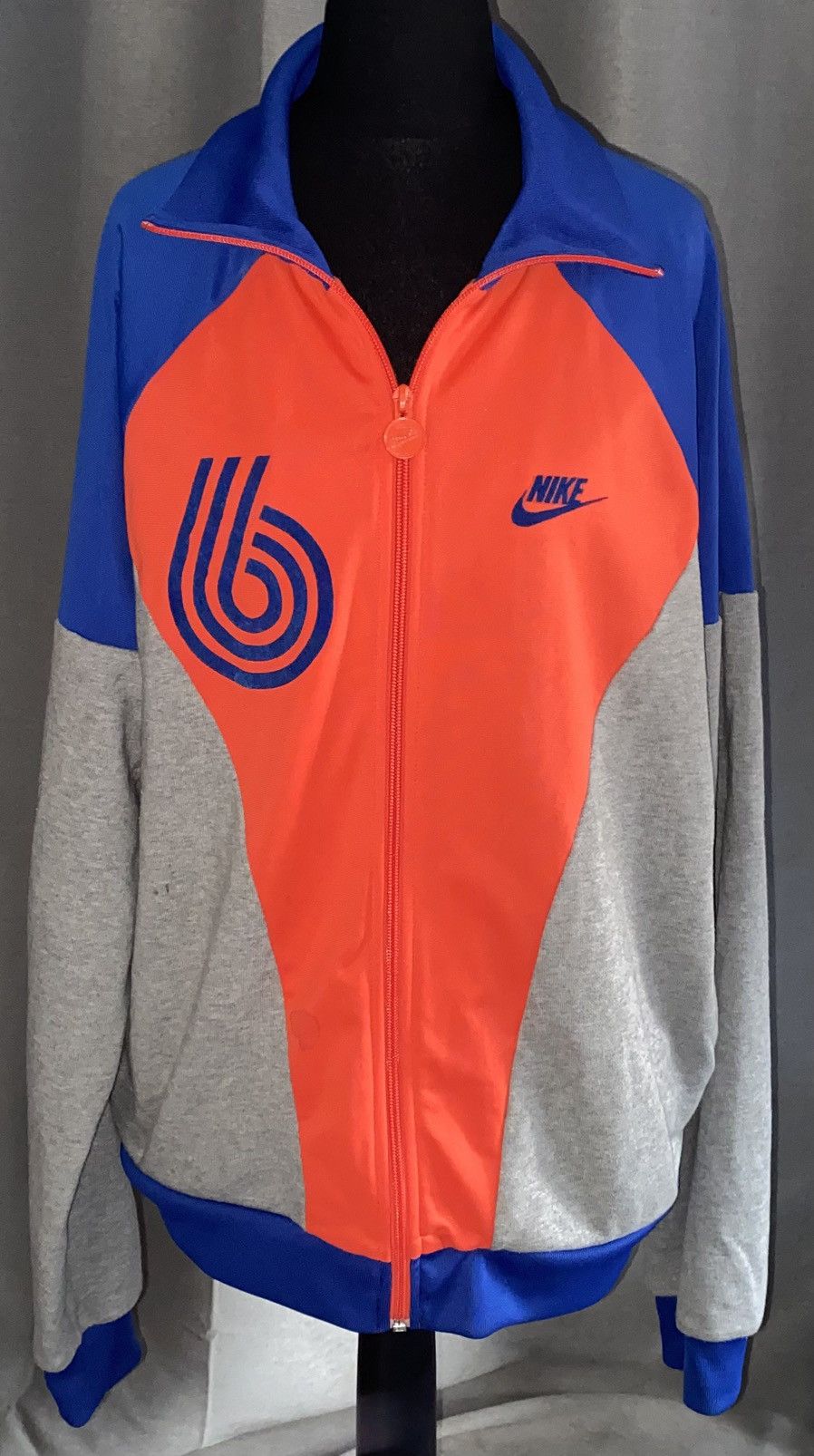 Nike Nike - Track Jacket - Grey, Blue & Orange - Large Size US L / EU 52-54 / 3 - 2 Thumbnail