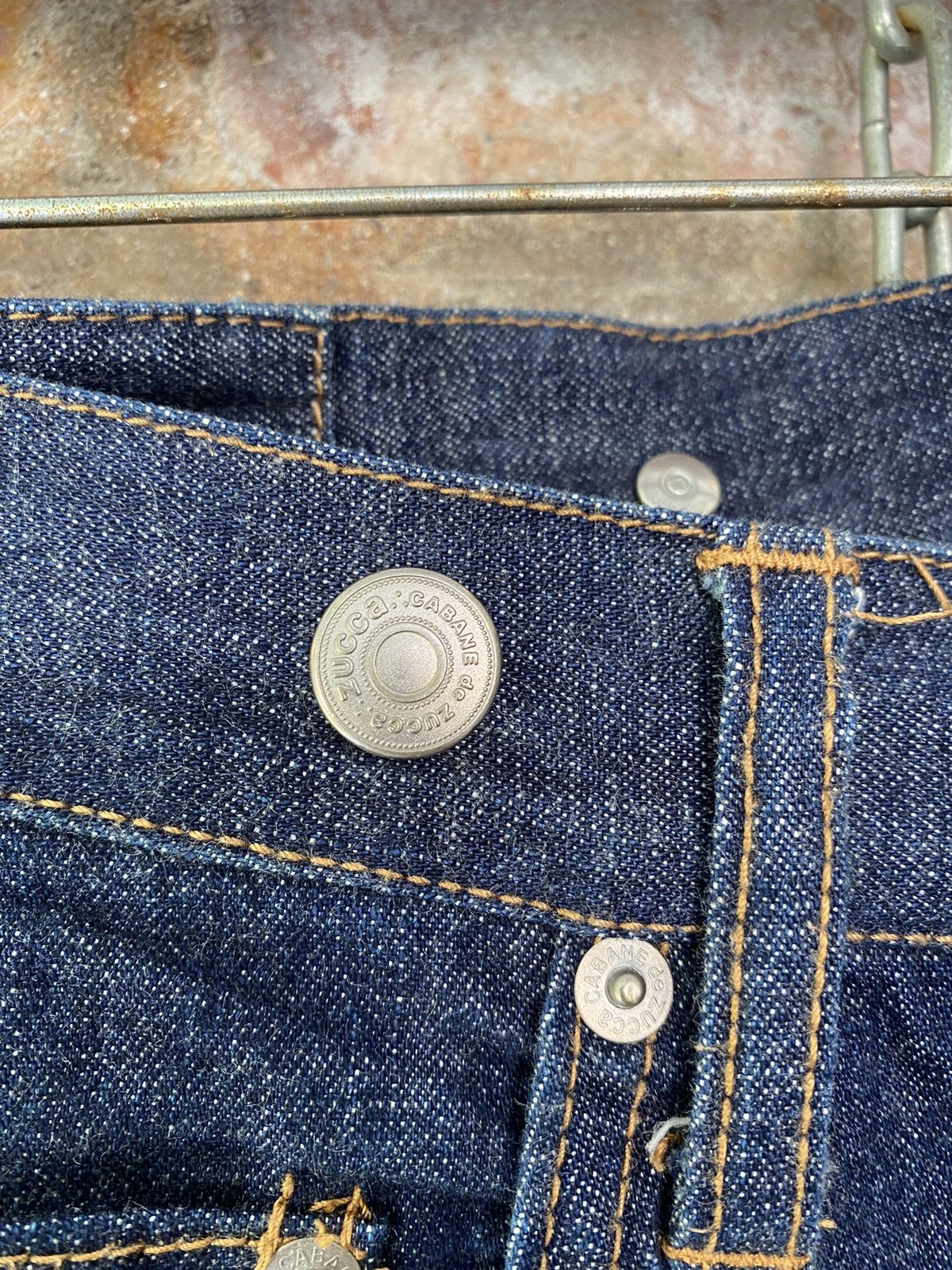 CABANE de ZUCCa × Issey Miyake × Japanese Brand Vtg Zucca by Issey Drop crotch Red selvedge ligth pants Size US 32 / EU 48 - 9 Thumbnail