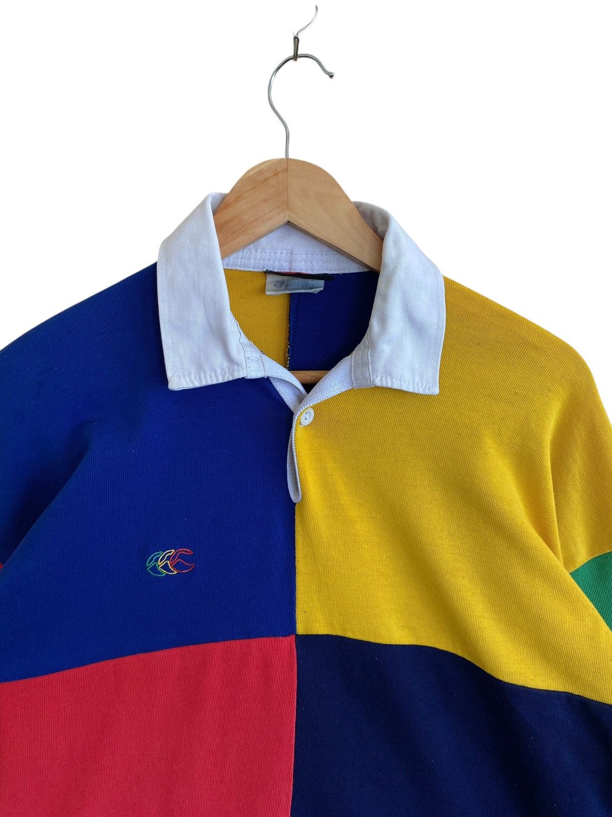 Canterbury of New Zealand Very Rare Vintage Canterbury Block Colour Rugby Tee 1990s Size US M / EU 48-50 / 2 - 3 Thumbnail
