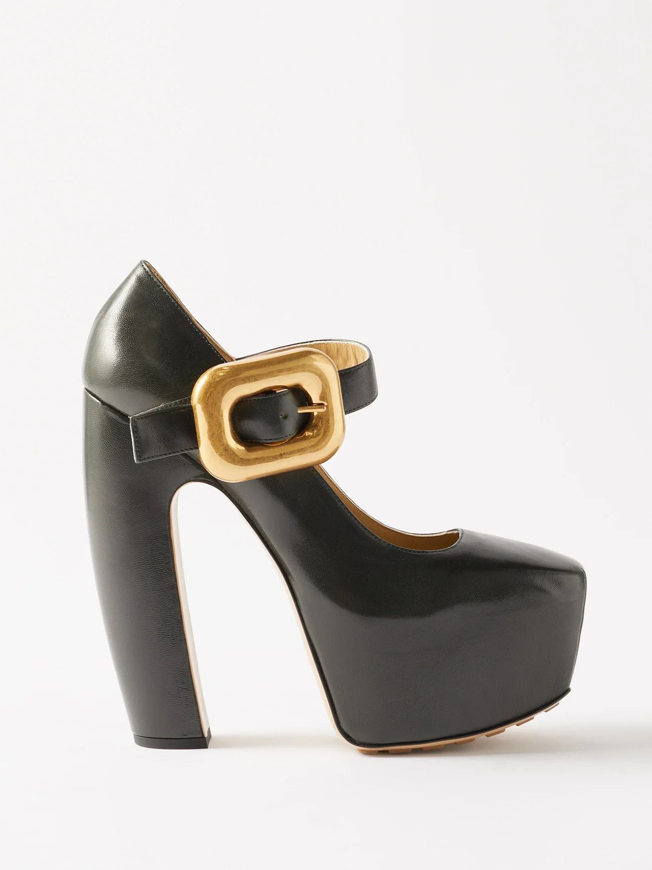 image of Bottega Veneta O1Loc1C0324 716146 Mostra Mary-Jane Pumps In Black Shoes, Women's (Size 8)