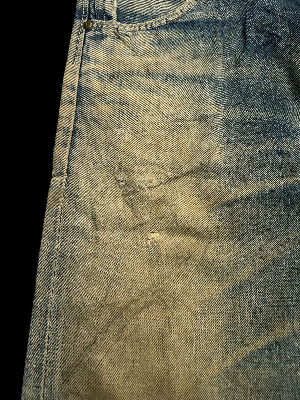 Japanese Brand × Kapital × Vintage Vintage Lee Cowboy Selvedge Distressed Short Denim Jeans Size US 32 / EU 48 - 6 Thumbnail