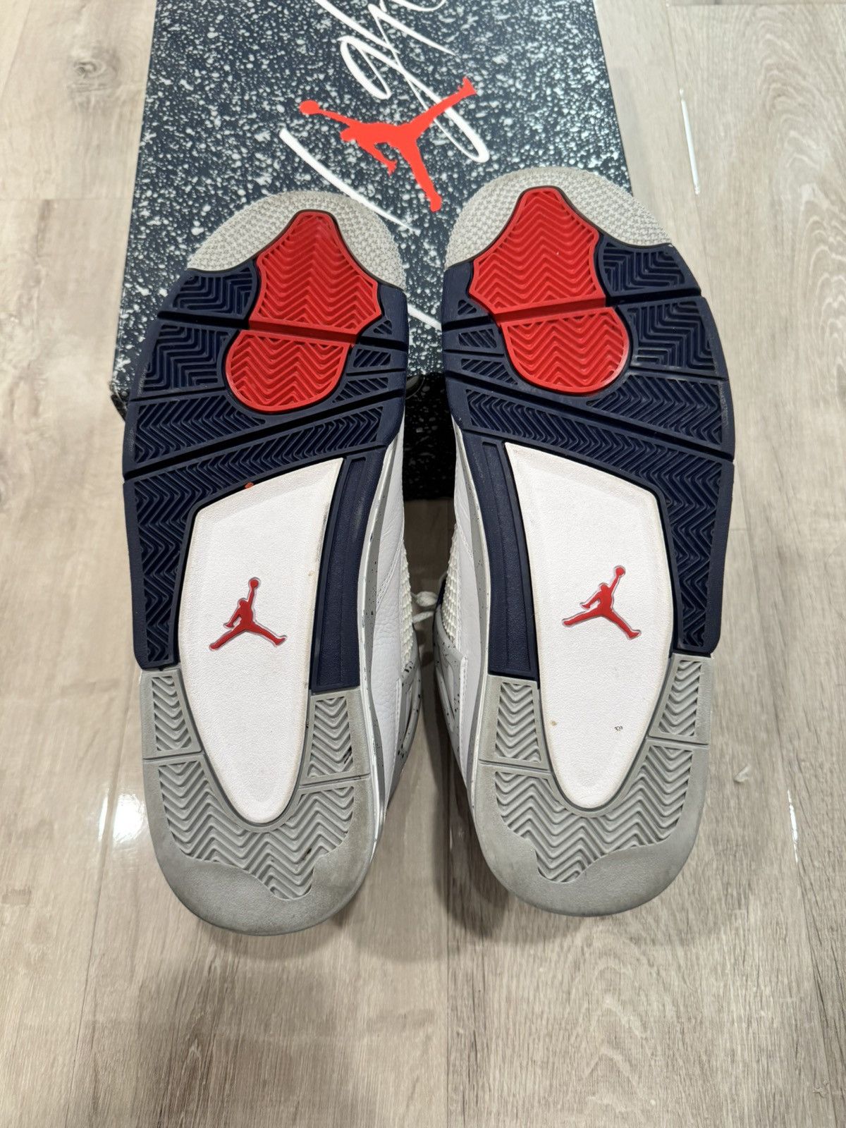 Jordan Brand × Nike Air Jordan 4 Midnight Navy Size 11.5 Very Clean Size US 11.5 / EU 44-45 - 8 Thumbnail