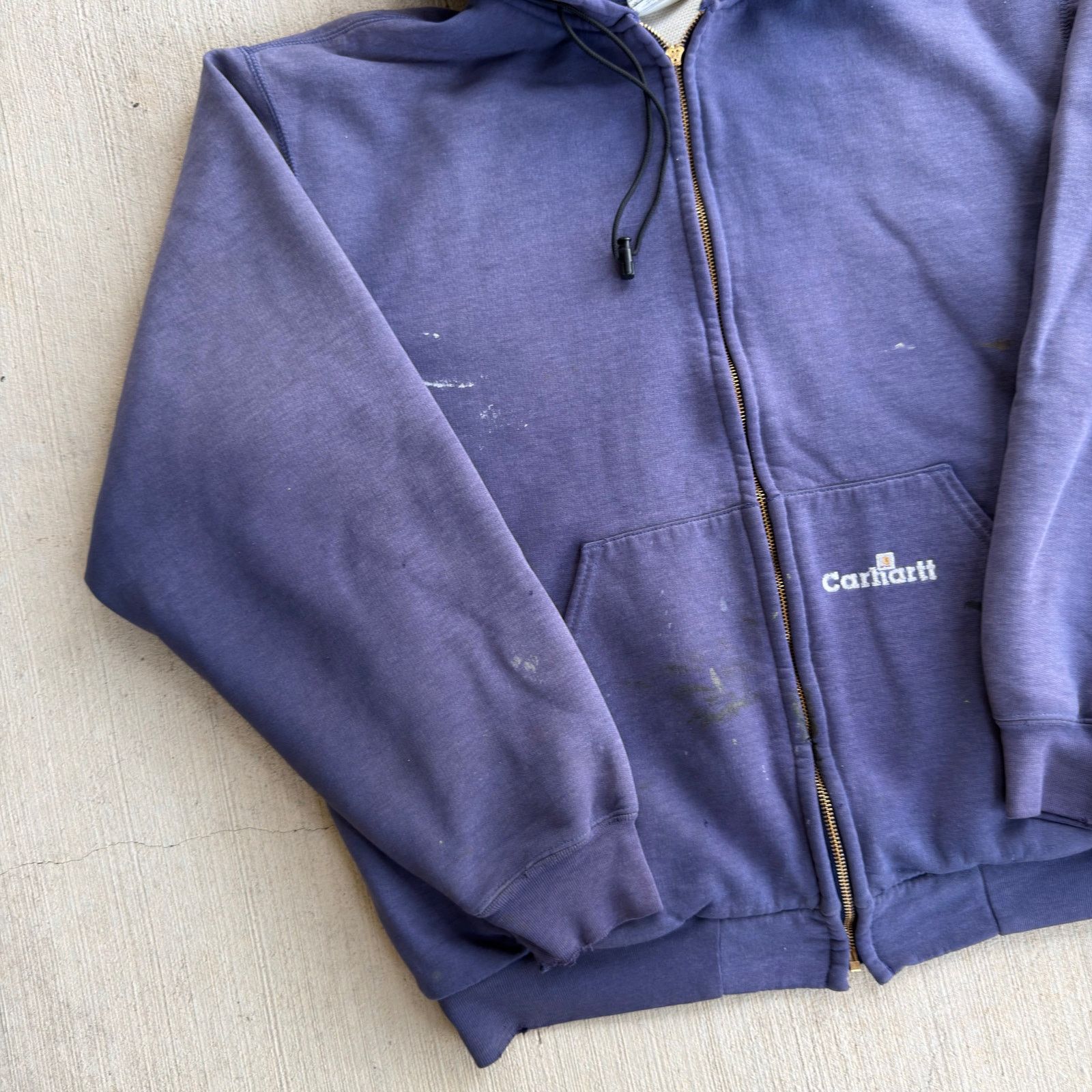 Carhartt × Vintage Carhartt faded blue zip up hoodie work wear sweatshirt Size US L / EU 52-54 / 3 - 2 Thumbnail