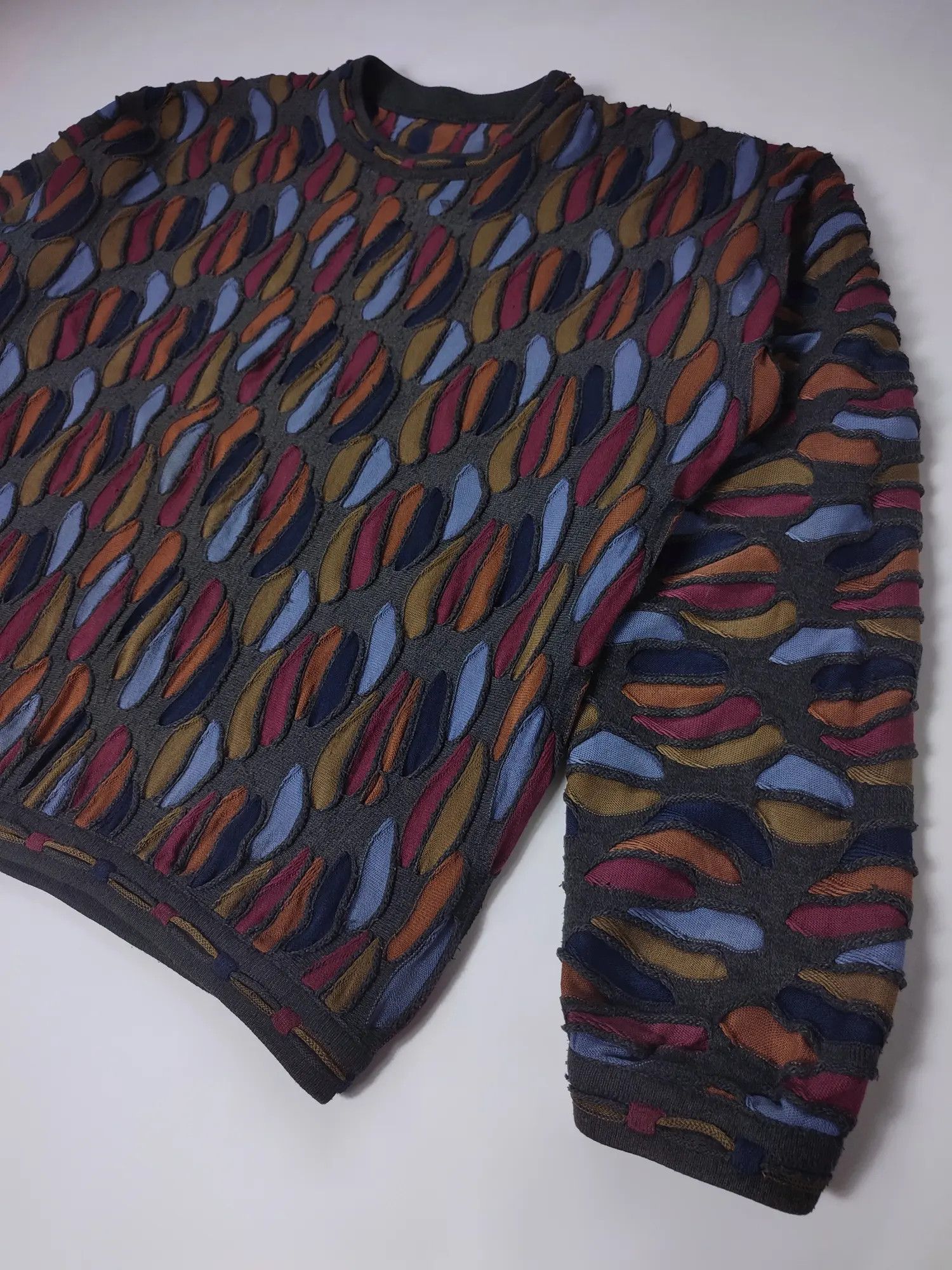 Coogi × Tundra Canada × Vintage Vintage 90’s Tundra Knit Rainbow boxy distressed Sweater Size US M / EU 48-50 / 2 - 6 Thumbnail