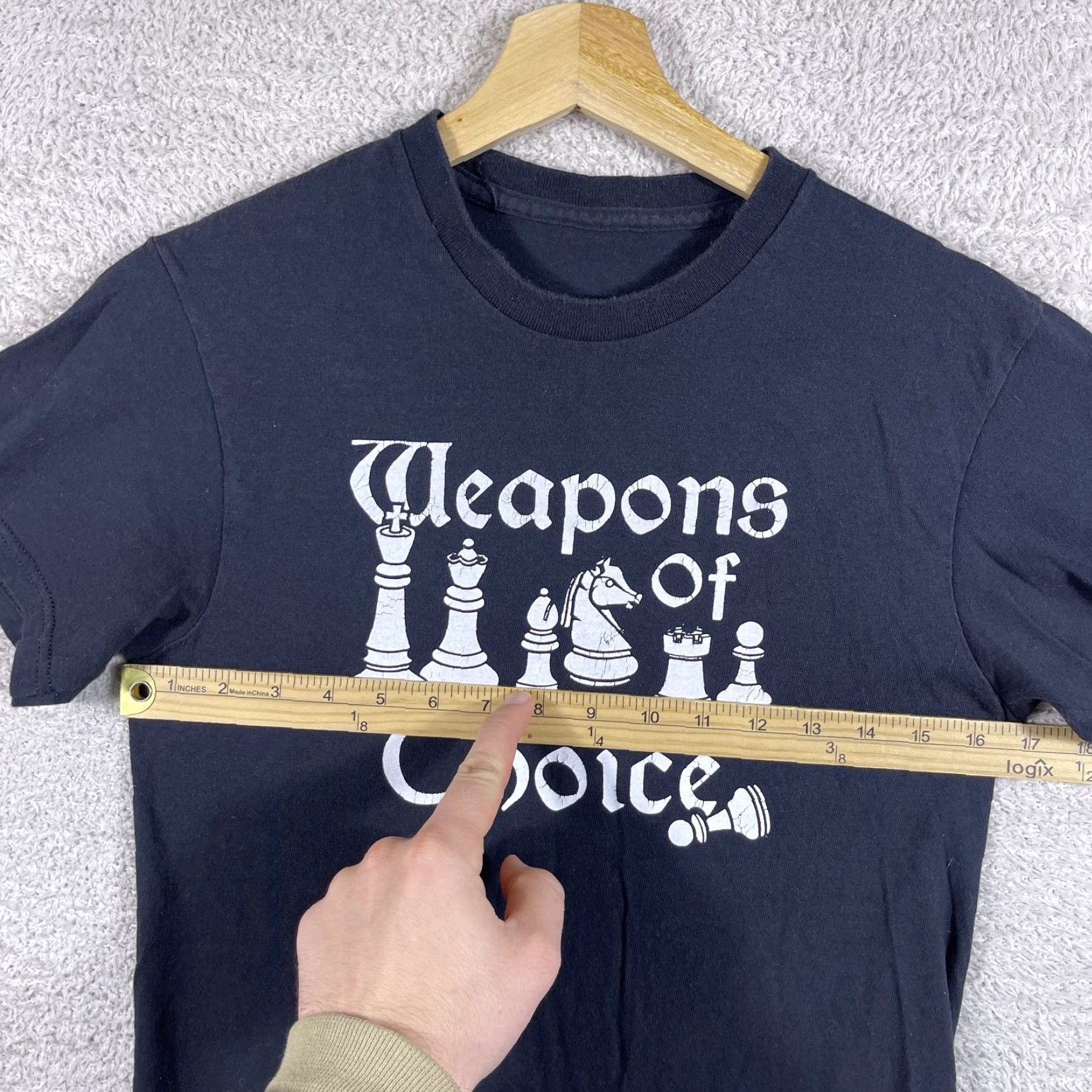 Vintage Weapons of Choice T-Shirt Adult Small Black Punk Hardcore Pittsburgh Chess Metal Shirt Men S Black Graphic Print Short Sleeve Crew Neck Vintage No/N/A Size US S / EU 44-46 / 1 - 6 Thumbnail