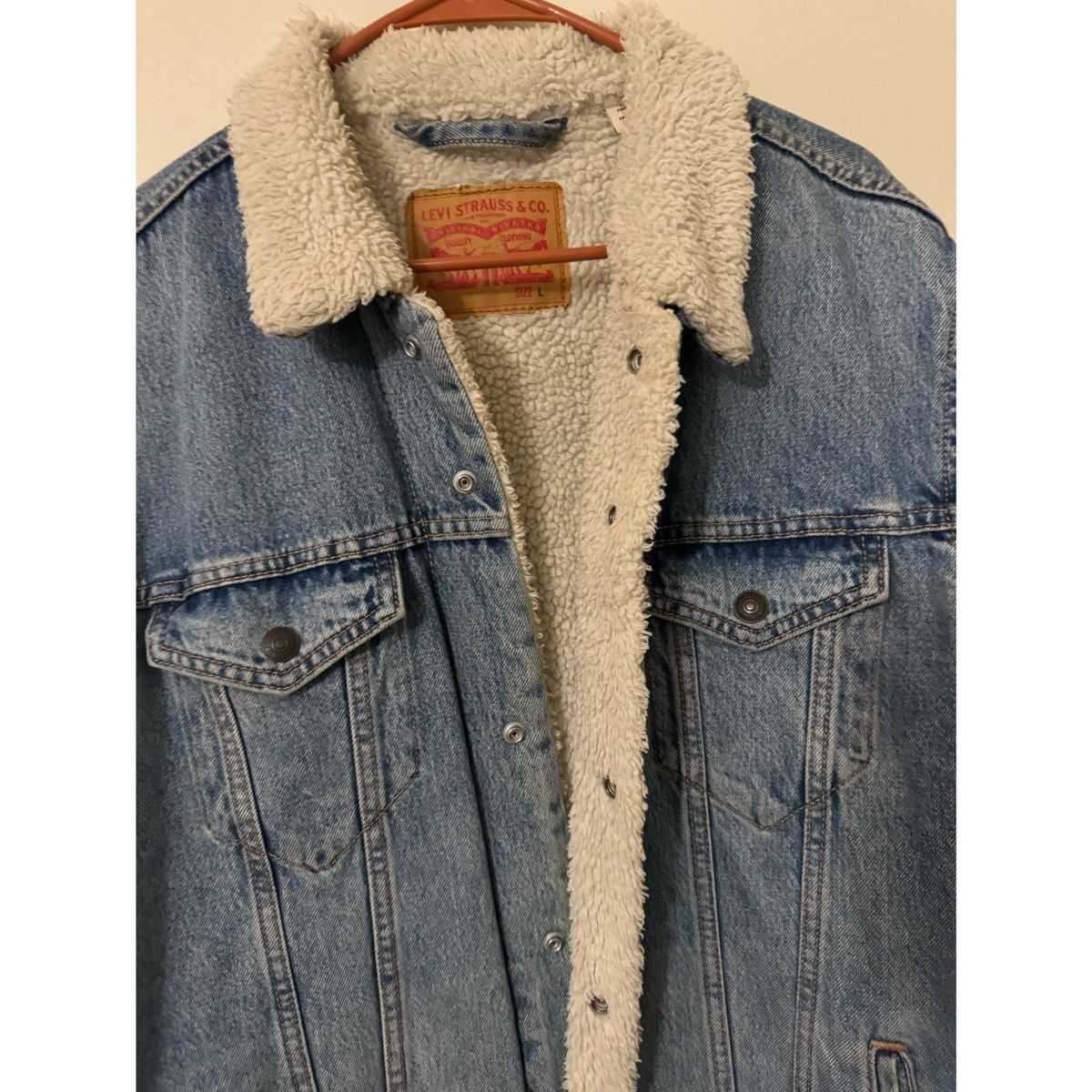 Levi's × Vintage Levi’s Shearling Denim Jacket Size US M / EU 48-50 / 2 - 2 Thumbnail