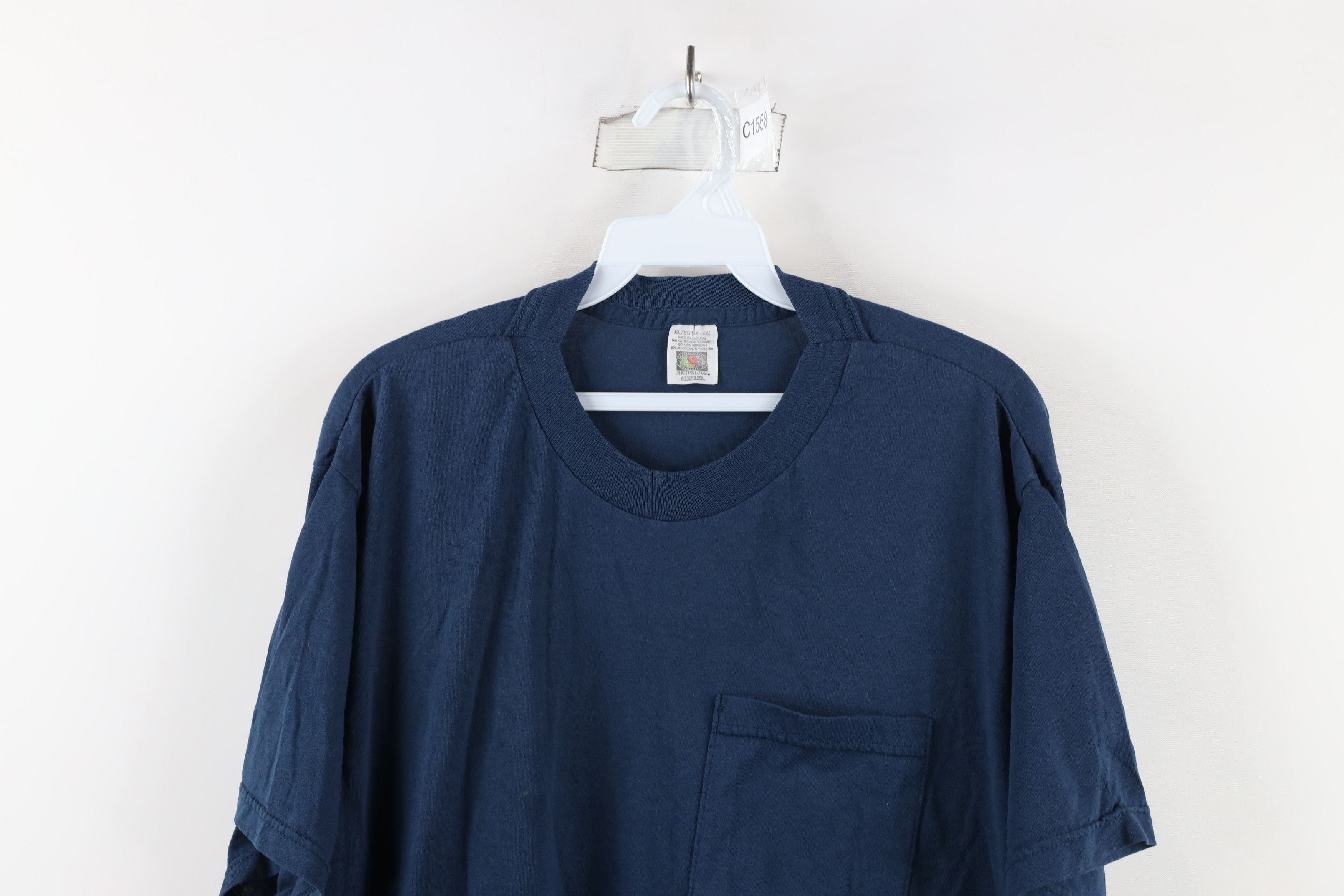 Vintage Vintage 90s Streetwear Short Sleeve Pocket T-Shirt Blue Size US XL / EU 56 / 4 - 2 Thumbnail