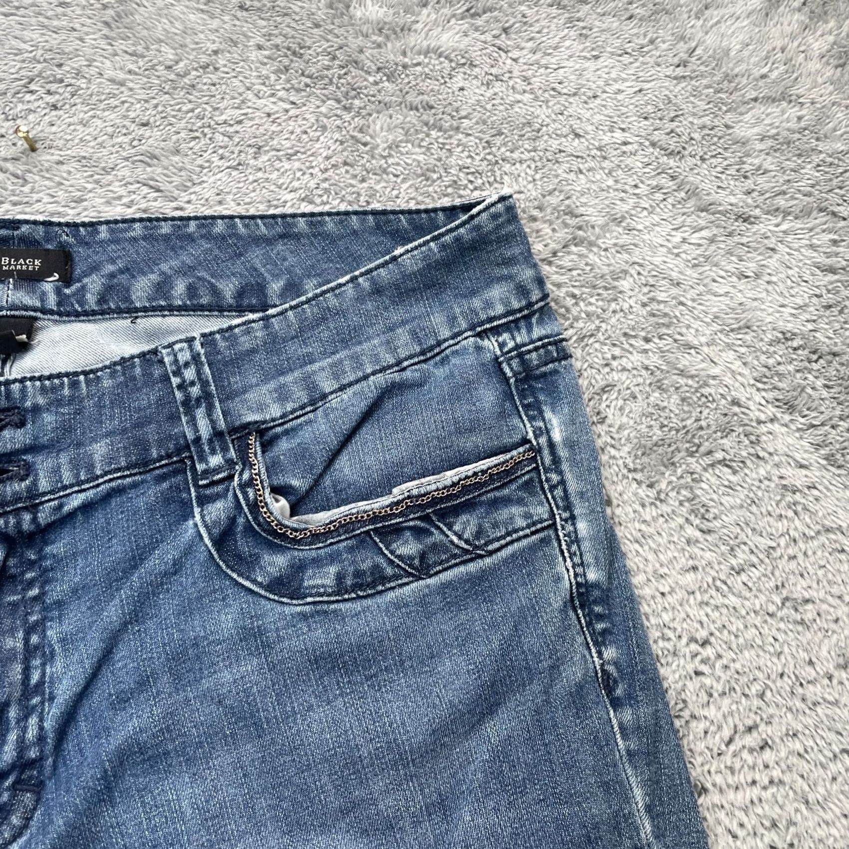 White House Black Market VINTAGE White House Black Market Jeans Womens 12R Blue Noir Bootcut Denim Cotton 5-Pocket Design 33 in Inseam Jeans Womens 12 Regular Blue City Preppy Size 34" / US 12 / IT 48 - 5 Thumbnail