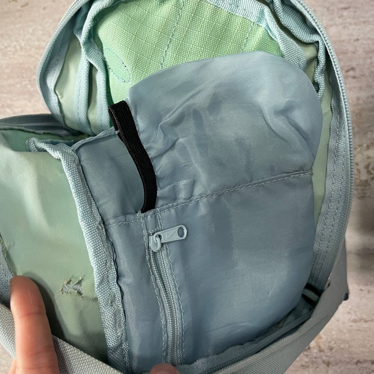 Nike × Vintage VINTAGE 90S NIKE MINI BACKPACK RARE BABY BLUE Size ONE SIZE - 10 Thumbnail