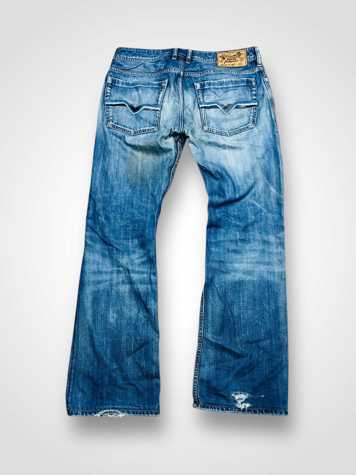 Diesel Diesel Industry Distress Jeans (33) Size US 31 - 2 Thumbnail