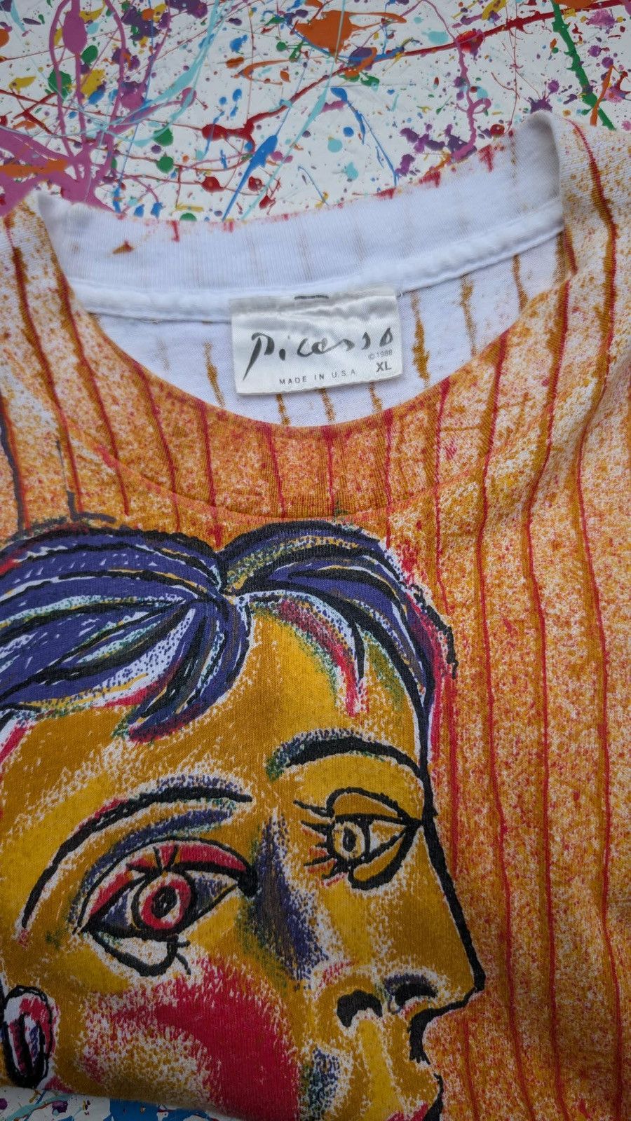 Other Vintage Picasso tshirt all over print AOP single stitch XL Size US XL / EU 56 / 4 - 9 Thumbnail