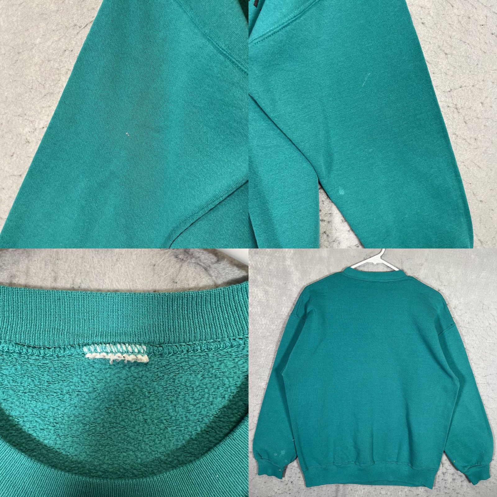 Jerzees VINTAGE A1 VTG 90s Reach For A Cure Sweater Adult Medium Teal Green Neuro Fibromatosis Size US M / EU 48-50 / 2 - 8 Thumbnail