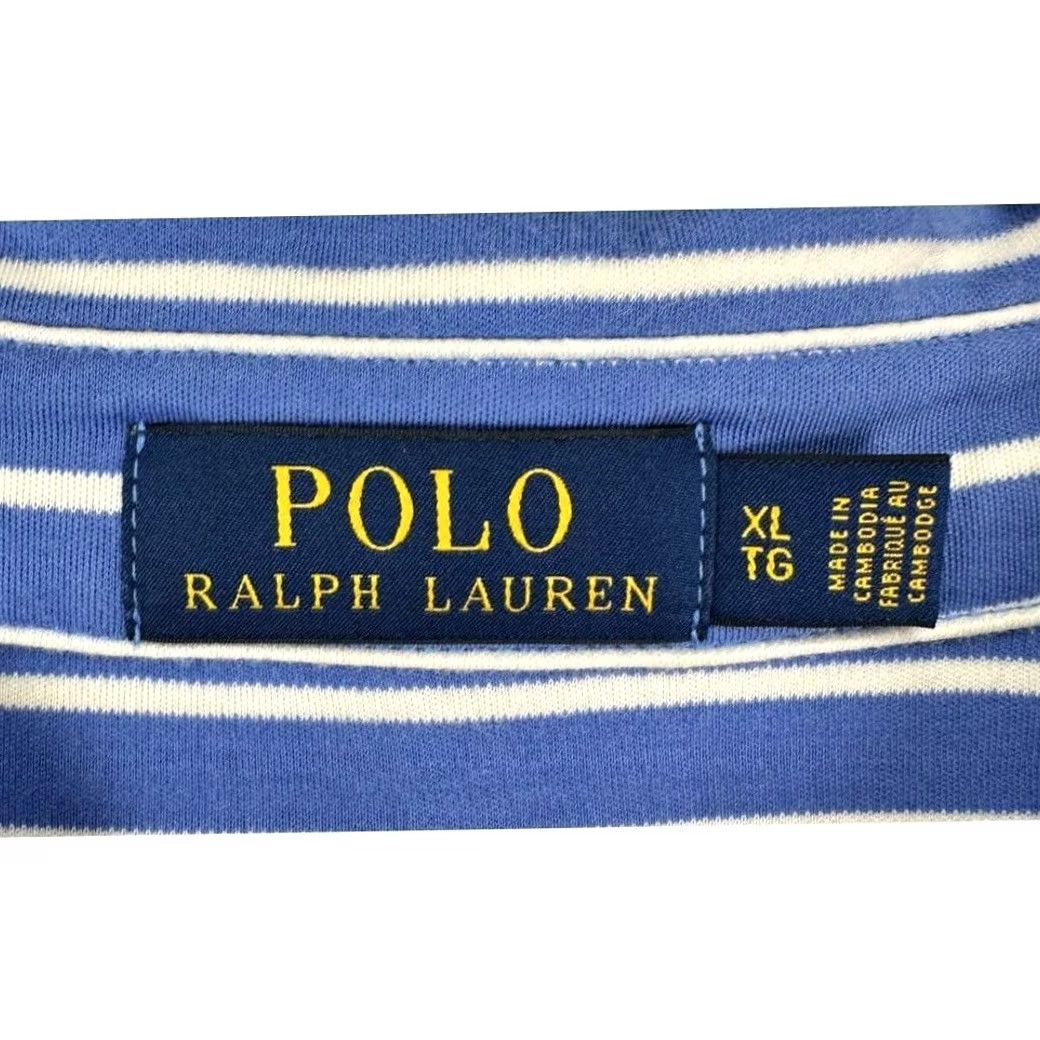 Polo Ralph Lauren Polo Ralph Lauren Polo Shirt Mens XL Blue/White Striped Pony Rugby Casual Adult Size US XL / EU 56 / 4 - 3 Thumbnail