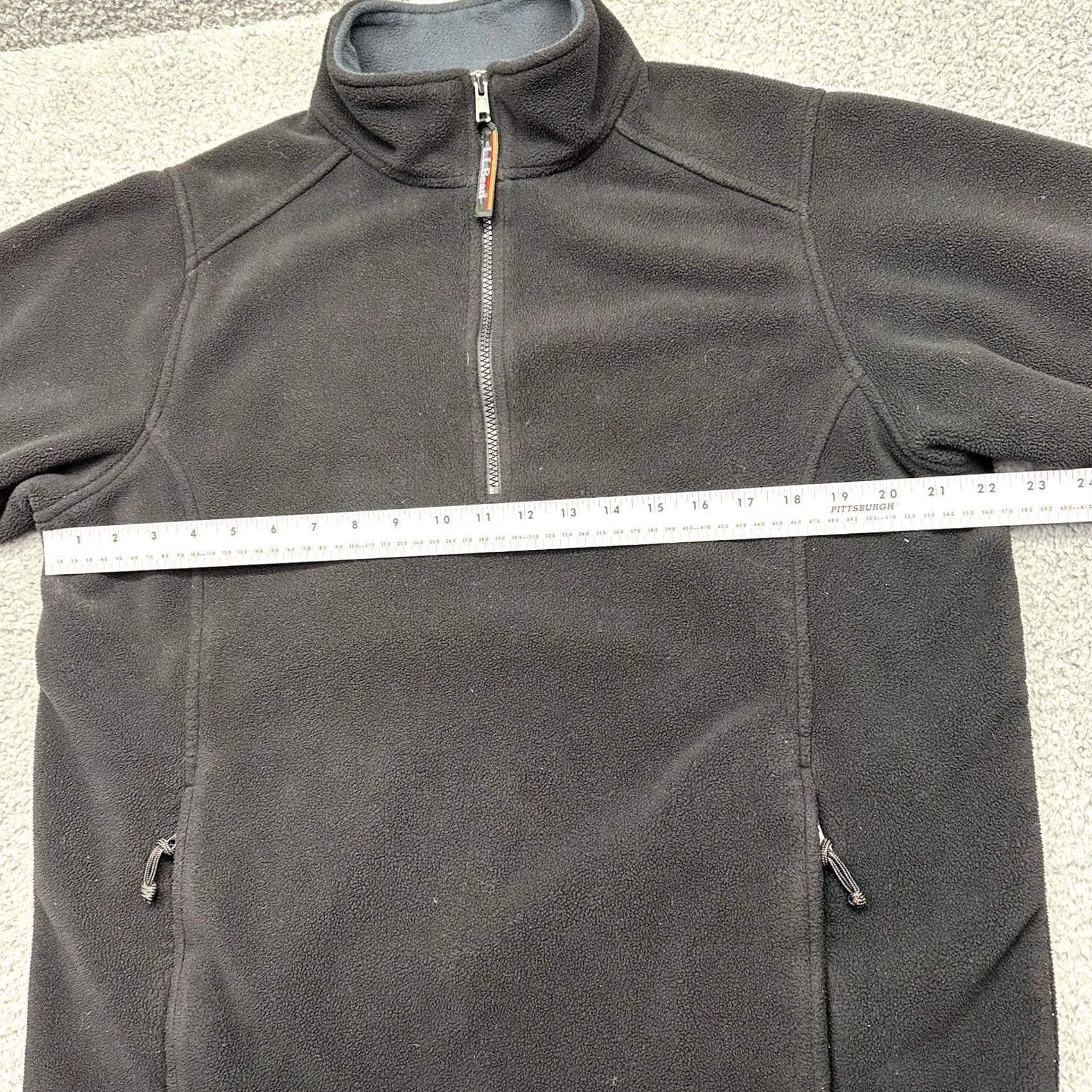 Vintage LL Bean Jacket Womens Large Regular Black Polyester Fleece 1/4 Zip Pullover WN37 Size L / US 10 / IT 46 - 7 Thumbnail