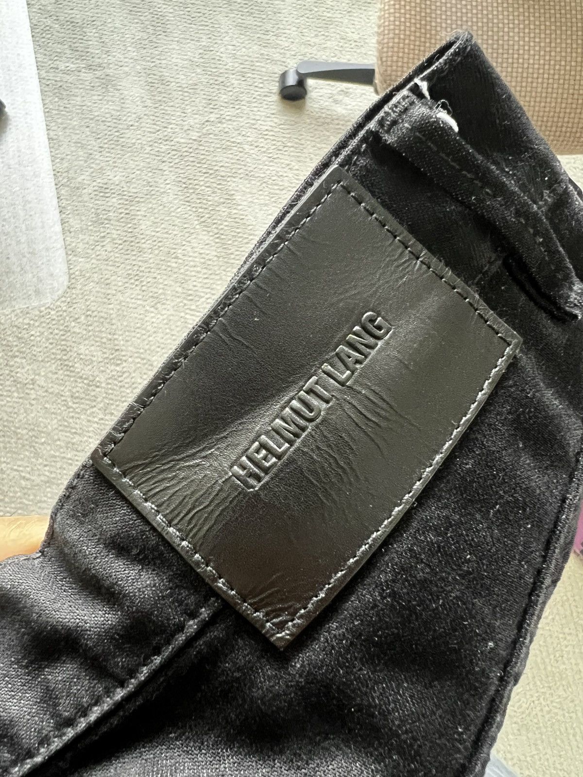 Helmut Lang Helmut Lang: Black Cargo Pants with Leather Strap Size US 32 / EU 48 - 5 Thumbnail