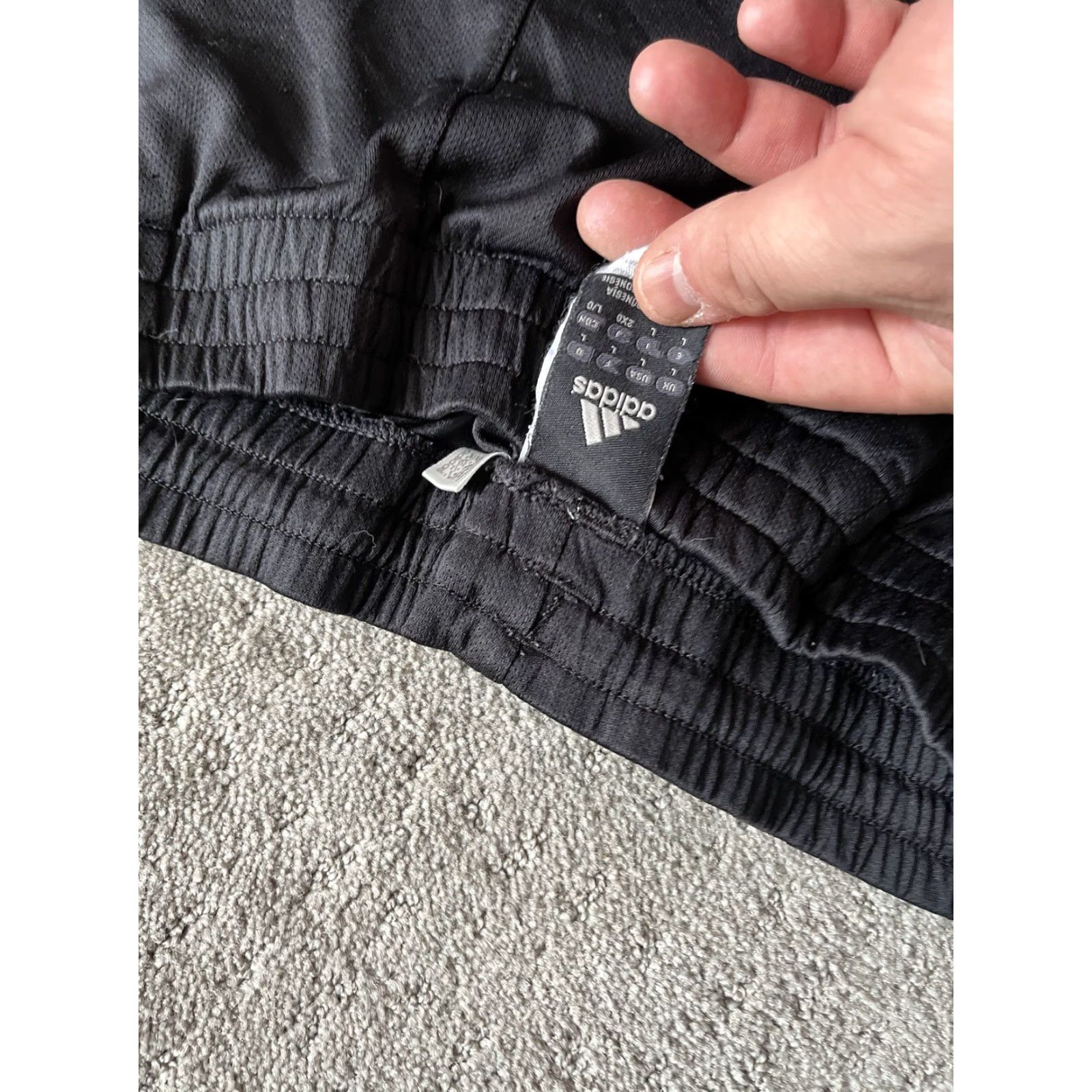 Adidas adidas Sweatpants Pants Mens L Black Stretch Ankle Zip Drawstring Pockets Regular City Outdoor Size US 33 - 5 Thumbnail