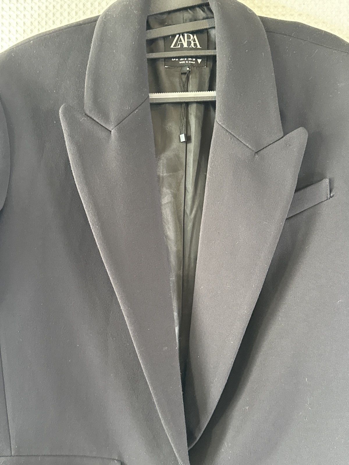 Zara ZARA WOMAN STRAIGHT CUT BUTTONED BLAZER BLACK Size M / US 6-8 / IT 42-44 - 6 Thumbnail