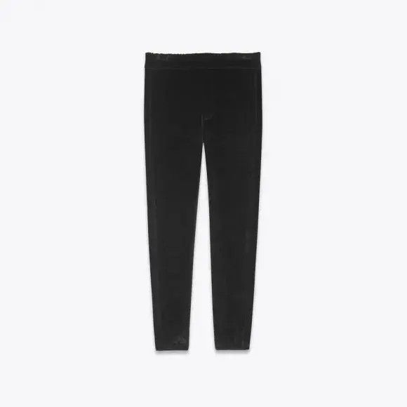 Saint Laurent Paris o1bcso1str1124 Sweatpants In Velvet Jersey in Black Size US 42 / EU 58 - 1 Preview