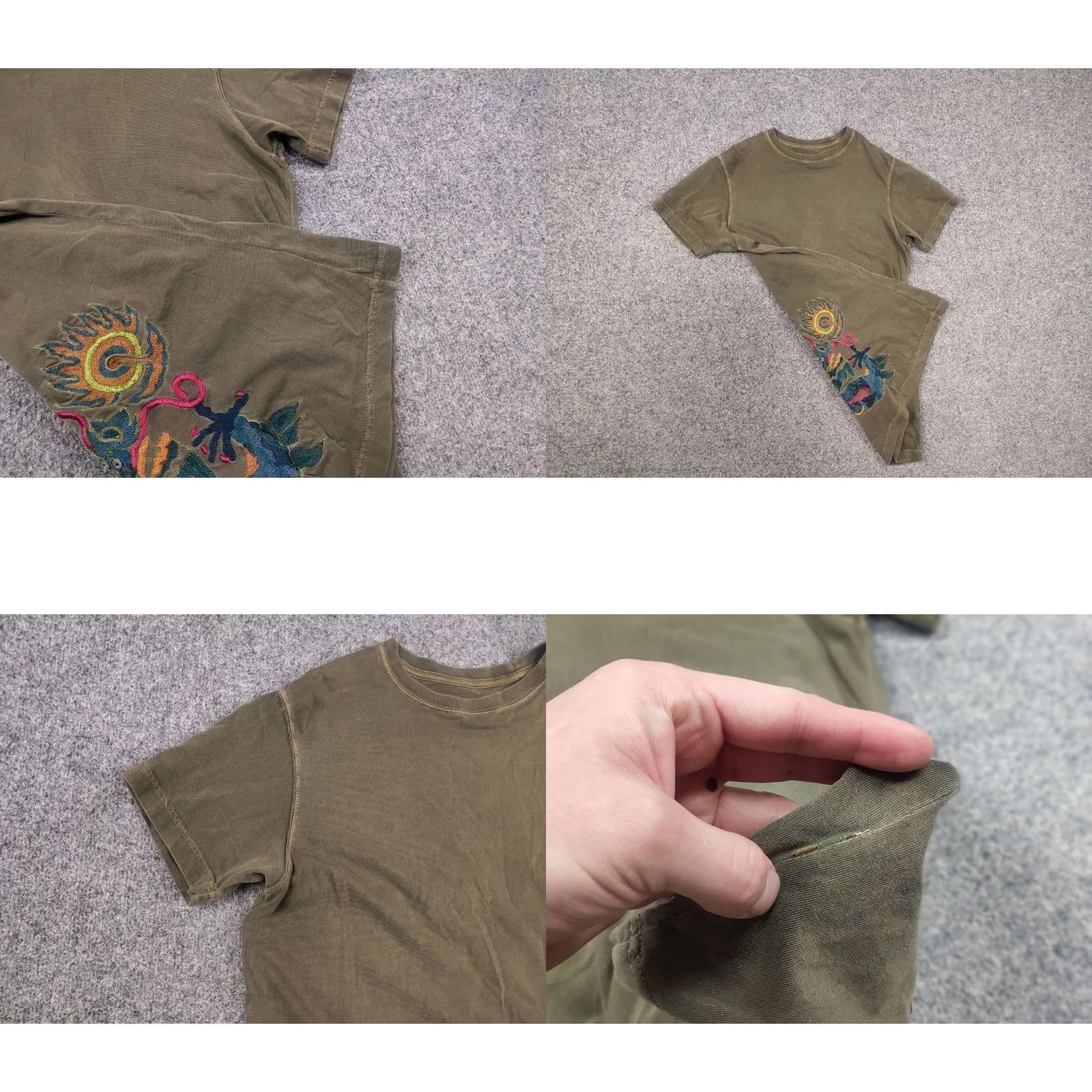 Maharishi VINTAGE Maharishi Japanese Dragon Overprint Embroidered Green T-shirt Tee Size US S / EU 44-46 / 1 - 9 Thumbnail