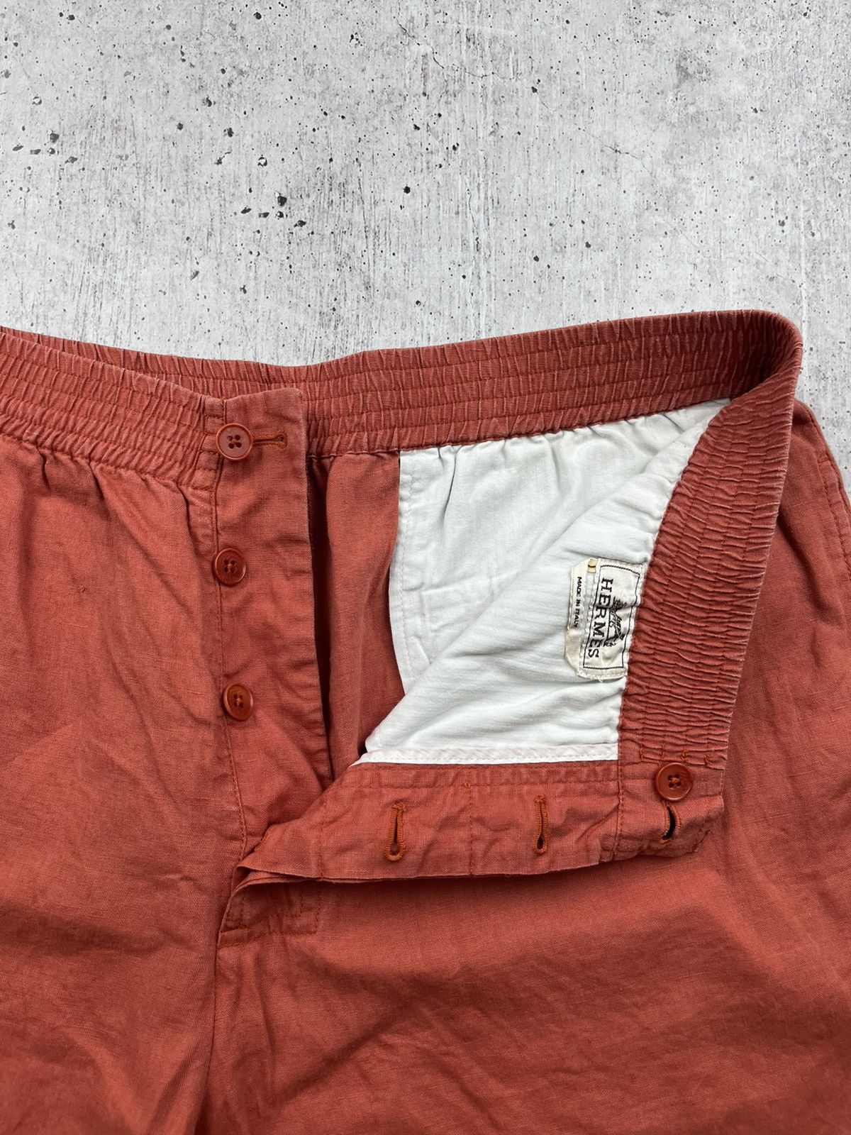 Hermes Vintage Hermes Linen Shorts Luxury Old Money Size US 34 / EU 50 - 2 Thumbnail