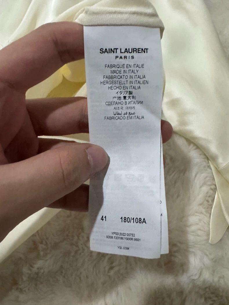 Saint Laurent Paris Saint Laurent Paris size 41 Platinum silk shirt Size XL / US 12-14 / IT 48-50 - 4 Thumbnail