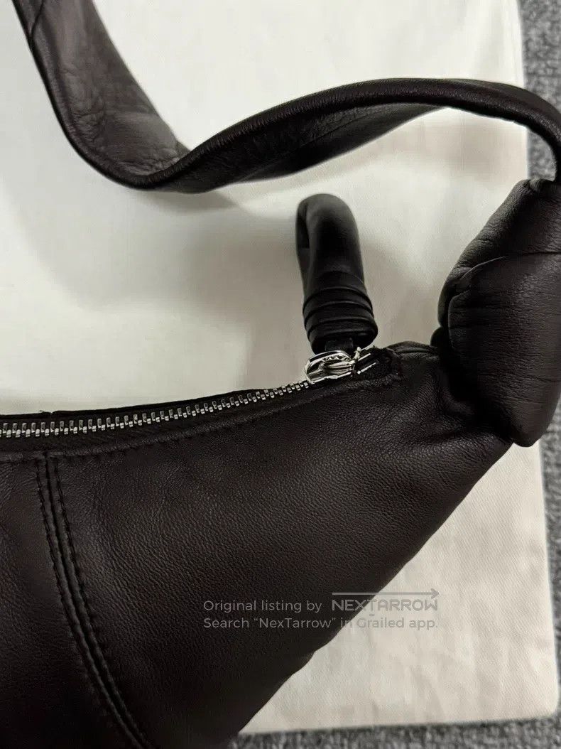 Lemaire LEMAIRE Dark chocolate brown sheepskin horn bag Size ONE SIZE - 4 Thumbnail