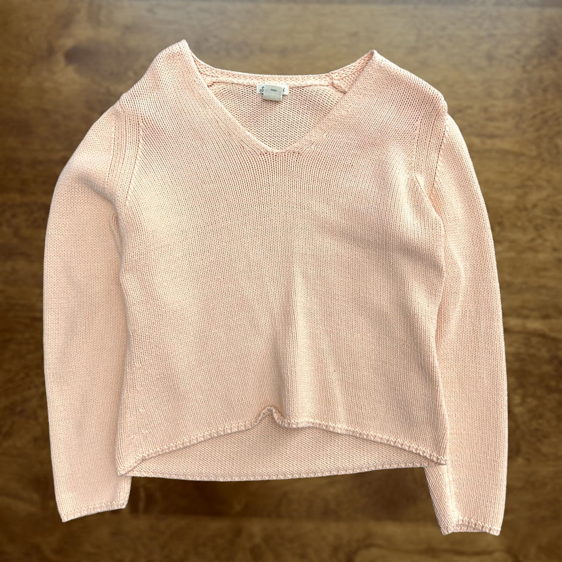 Vintage VINTAGE St. Johns Bay Sweater Womens Large Pink Peach V-Neck Knit Pullover 90s Mens? Size L / US 10 / IT 46 - 1 Thumbnail