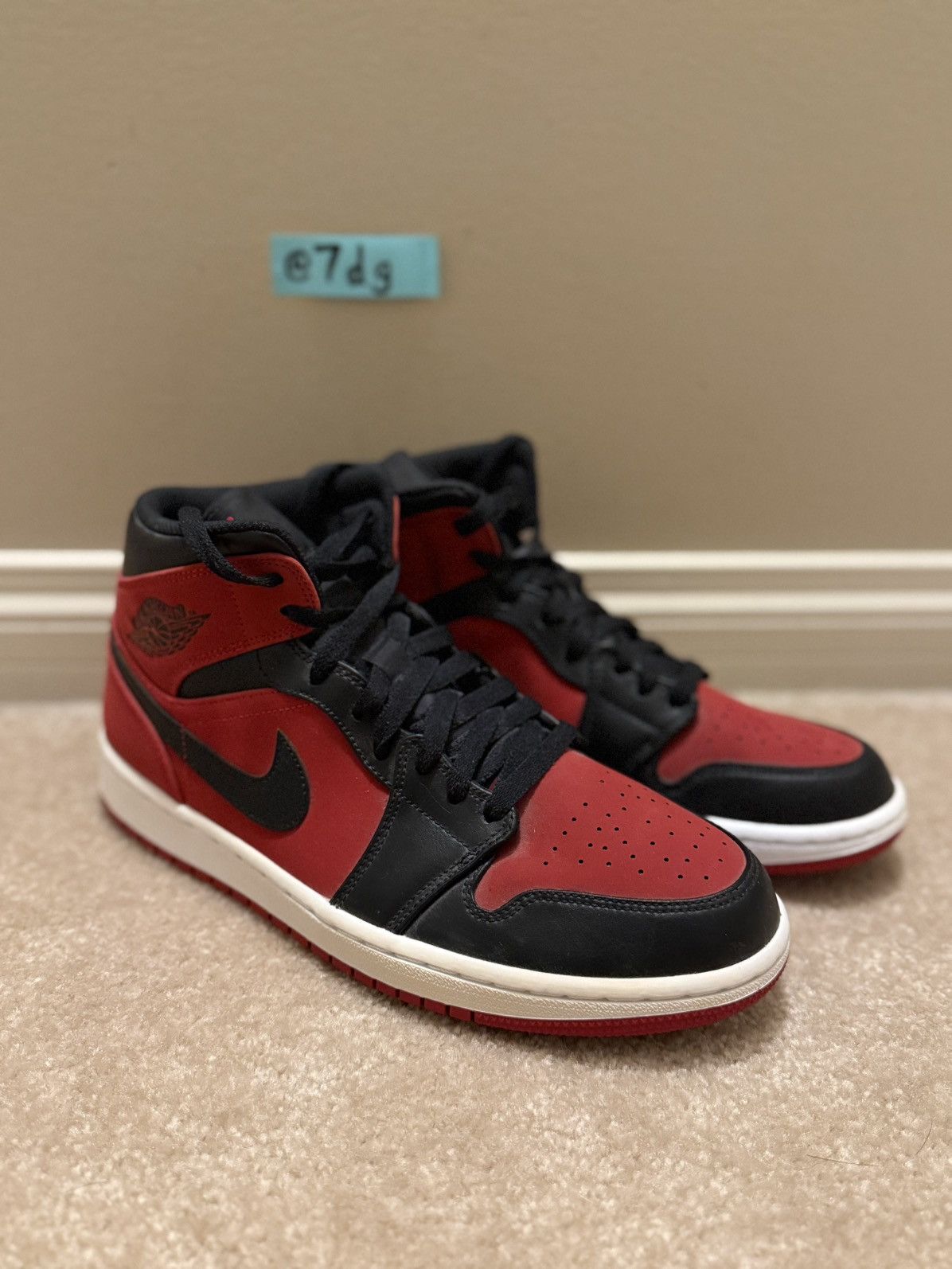 Jordan Brand Air Jordan 1 Mid - Gym Red / Black-White Size US 9.5 / EU 42-43 - 1 Thumbnail