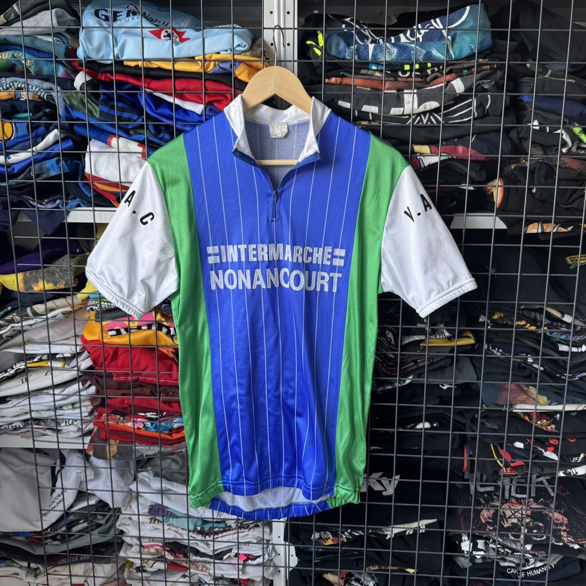 Vintage Vintage 80s Intermarche Nonancourt Belgium Cycling Jersey Size US M / EU 48-50 / 2 - 1 Thumbnail