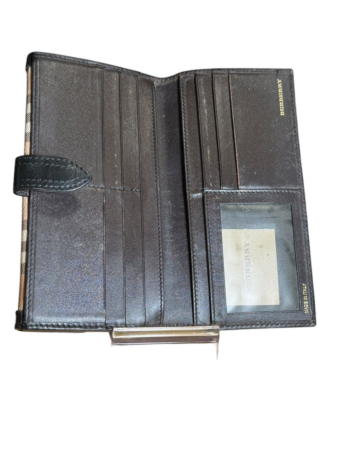 Burberry BURBERRY Haymarket Check Coated Canvas Long Continental Size ONE SIZE - 7 Thumbnail