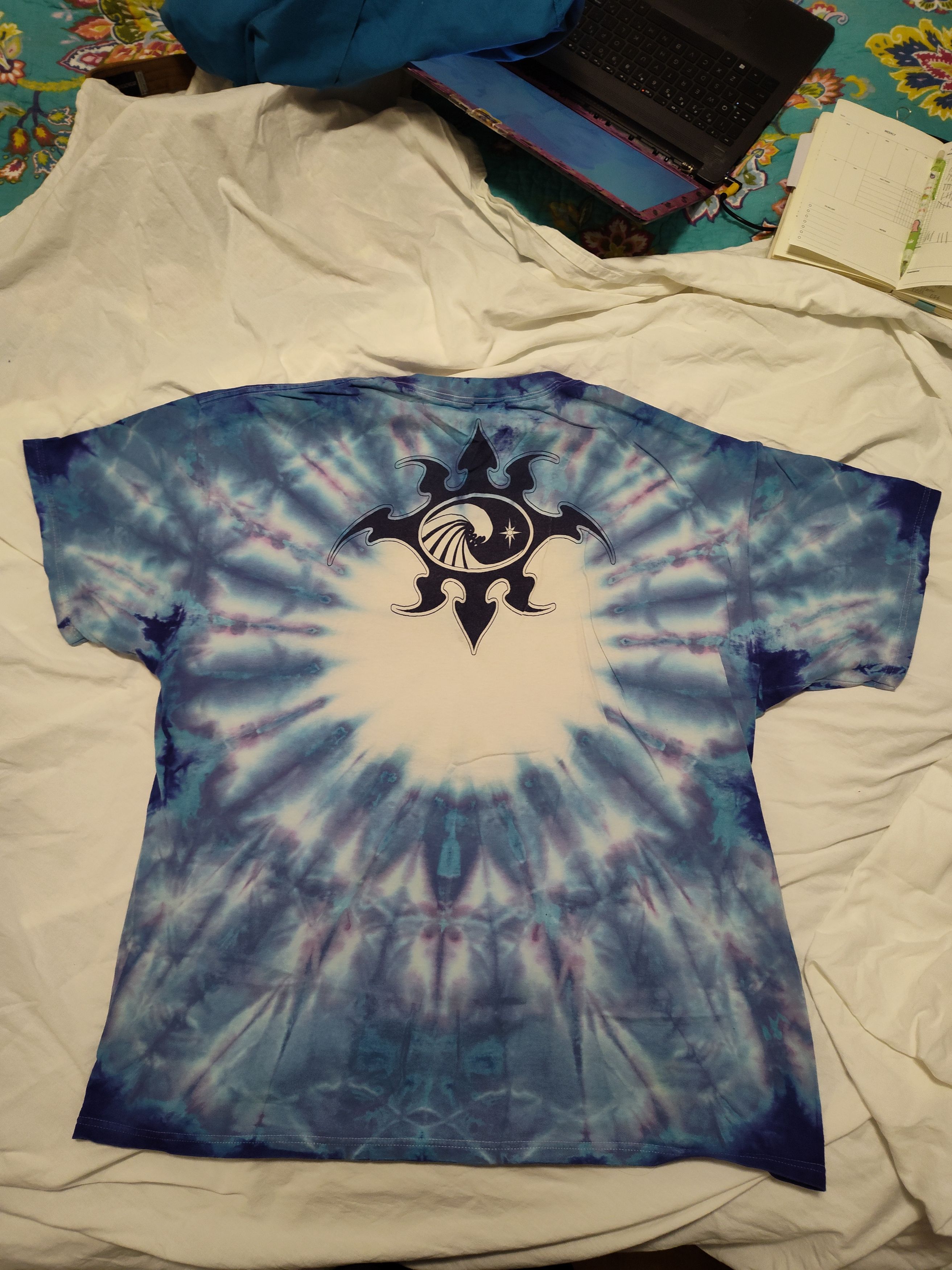 Delta Rare 1997 Michael DuBois Alien Surfing Tie Dye Shirt XL Size US XL / EU 56 / 4 - 6 Thumbnail