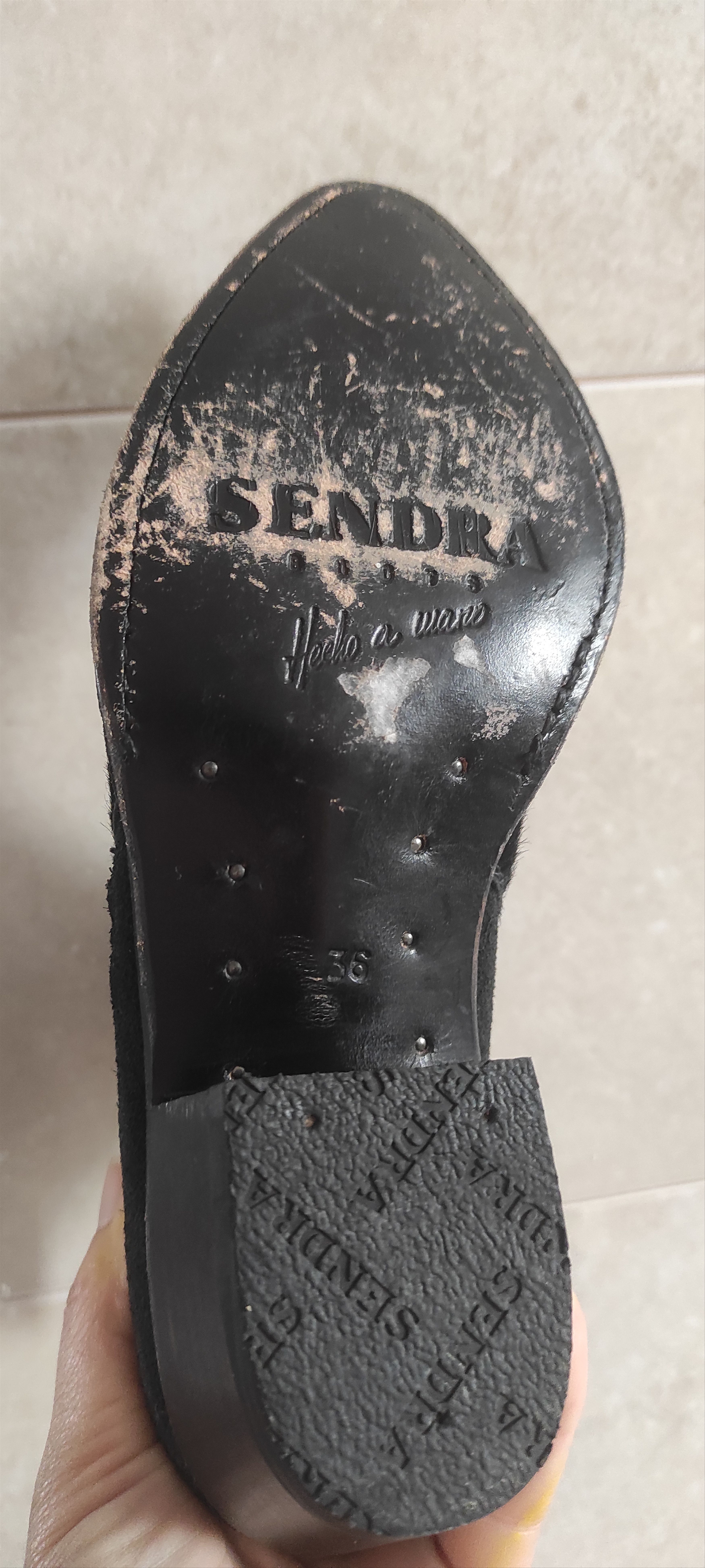 Other Sendra Cowboy Boots Black Suede Leather Ankle Boots Size US 6 / IT 36 - 10 Thumbnail