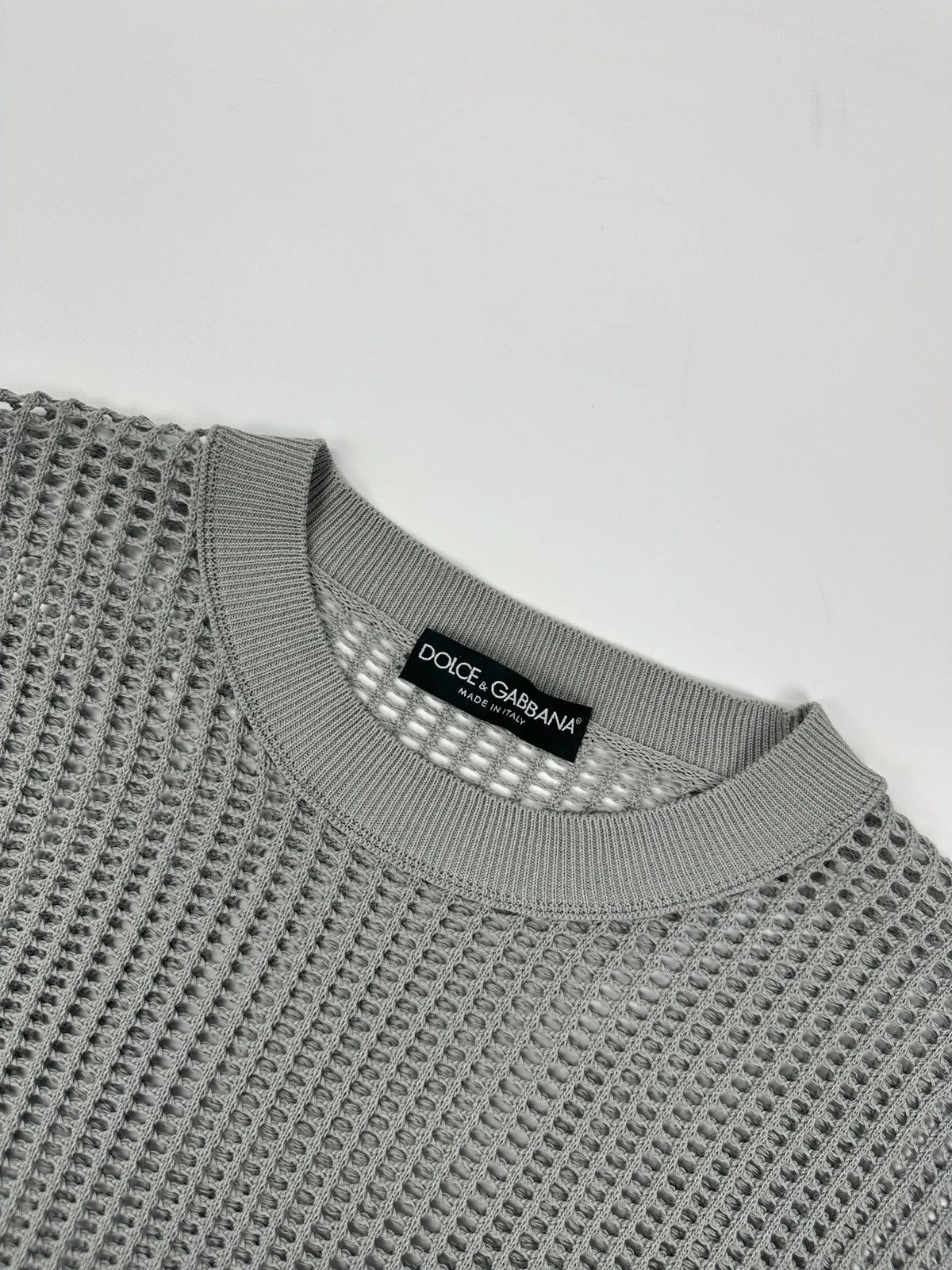 Dolce & Gabbana Dolce & Gabbana 00’s Grey Mesh Knit Sweater Size US M / EU 48-50 / 2 - 4 Thumbnail