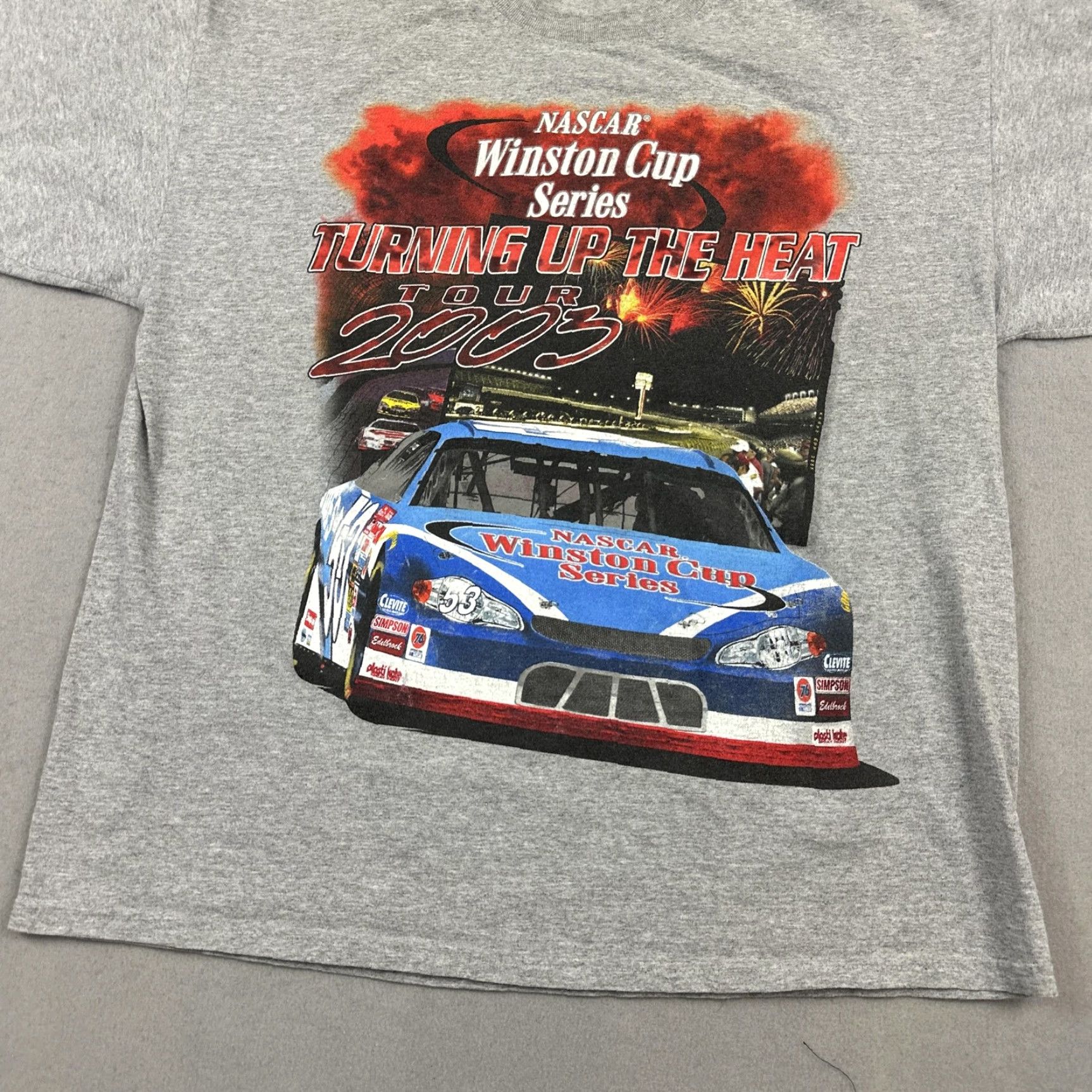 Chase Authentics VINTAGE Chase Authentics NASCAR Winston Cup Shirt Mens XL Gray Turning Up Heat Tour 2003 00s Size US XL / EU 56 / 4 - 3 Thumbnail